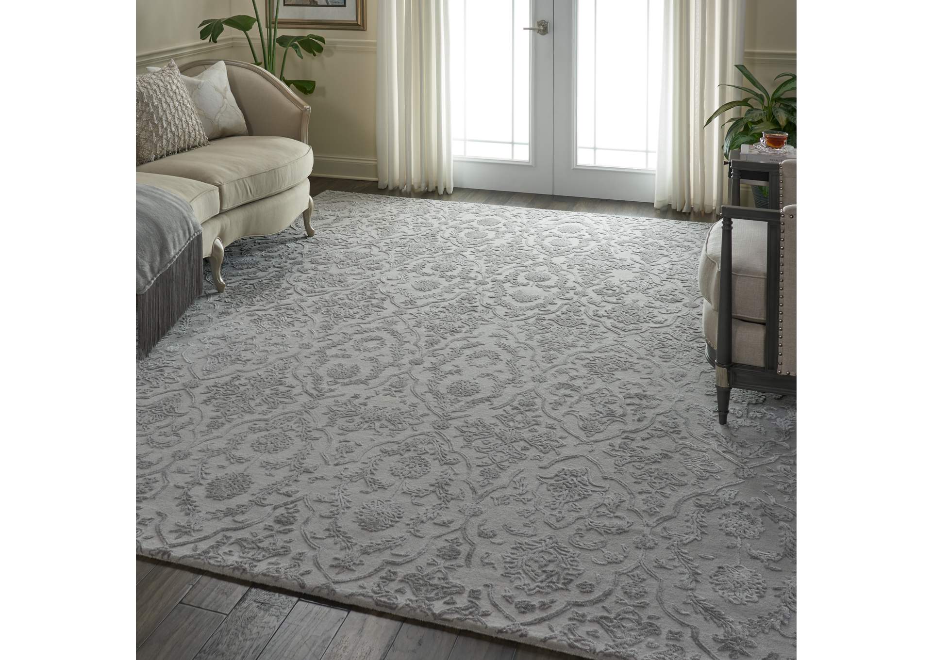 Nourison Opaline OPA15 Taupe 9'x12' Oversized Rug,Nourison