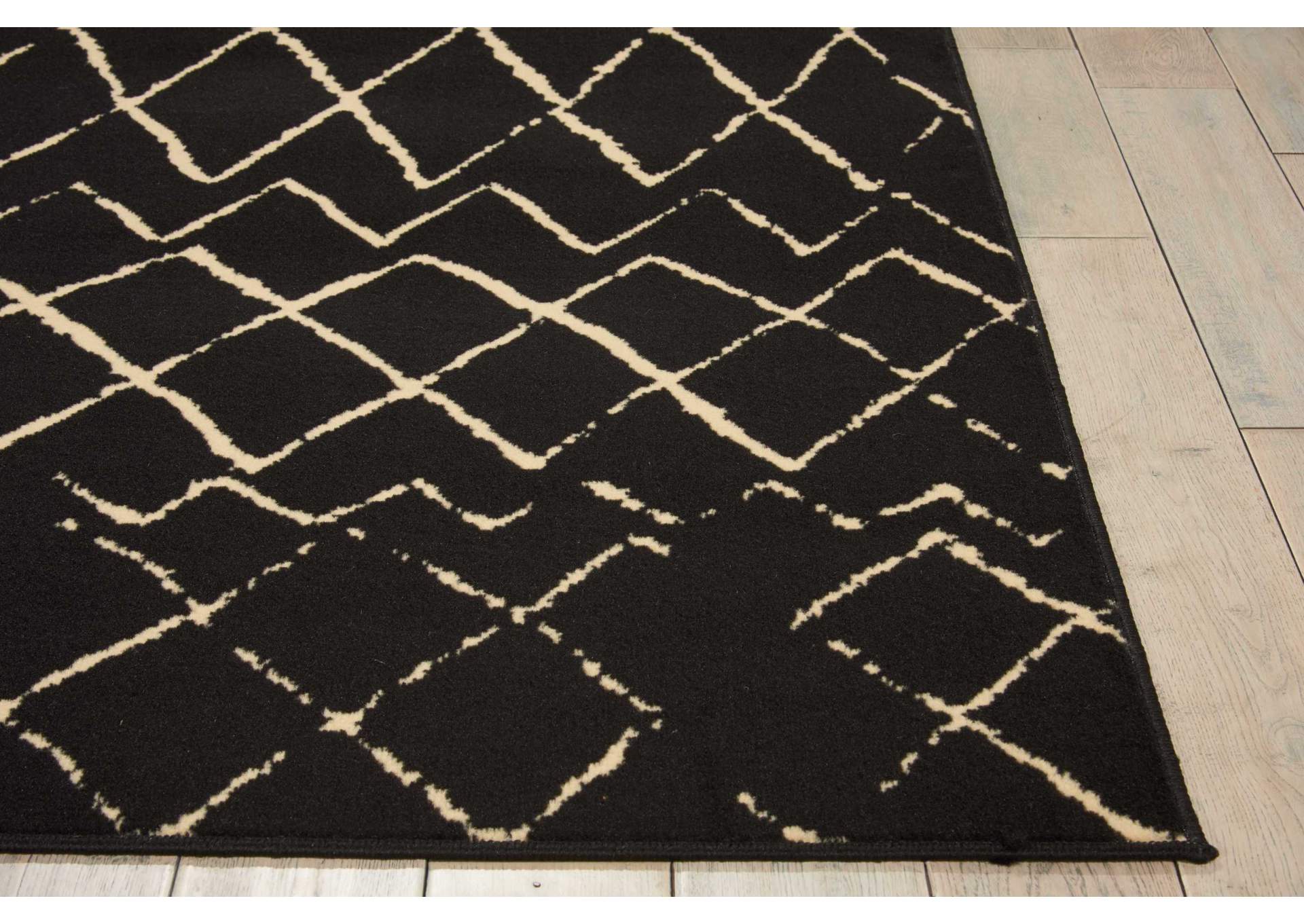 Nourison Grafix GRF04 Black 5'x7' Area Rug,Nourison