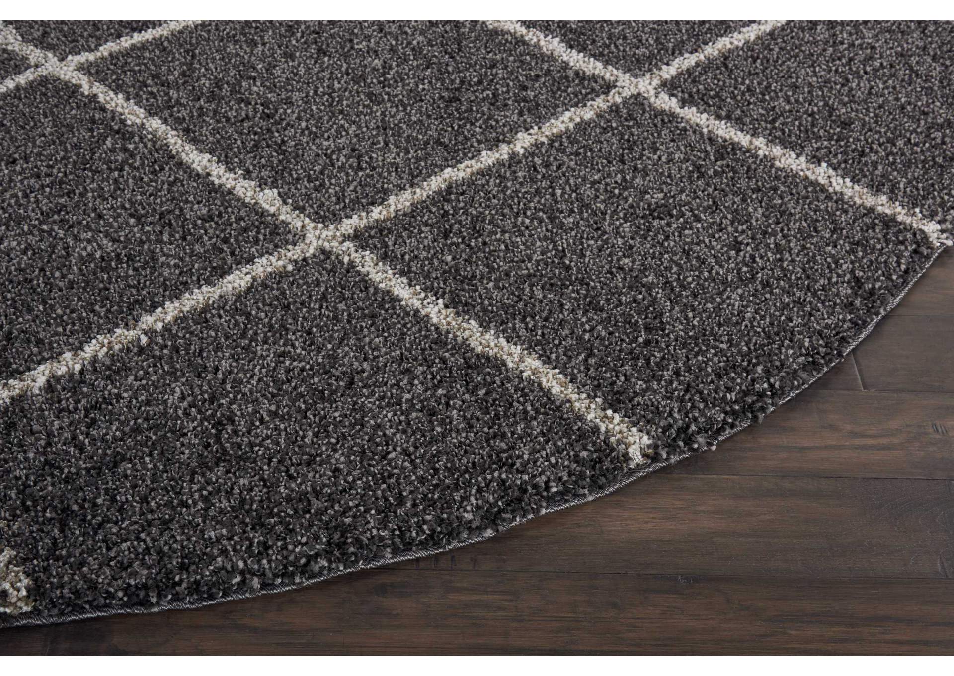 Nourison Brisbane BRI03 Black 8' Round Rug,Nourison