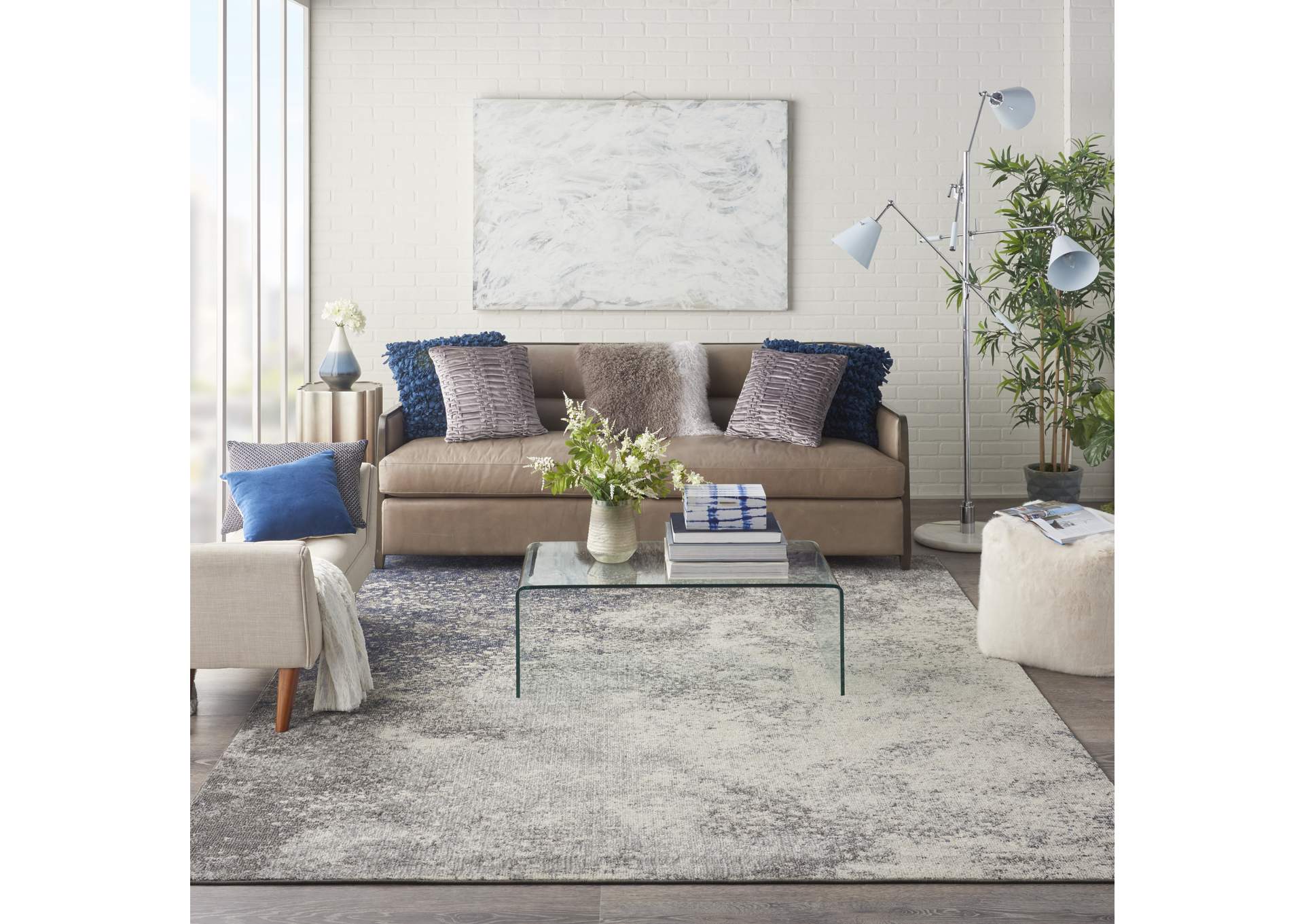Nourison Passion 8' x 10' Charcoal and Ivory Area Rug,Nourison