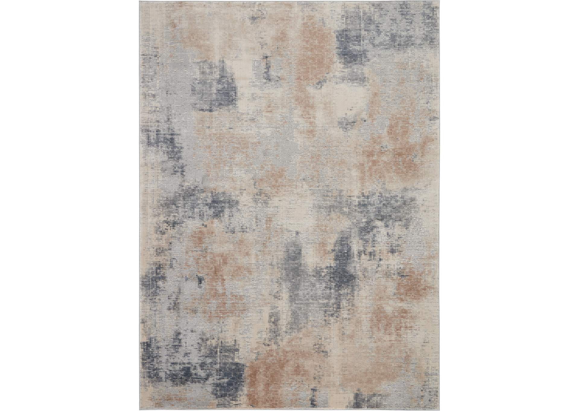 Nourison Rustic Textures RUS02 Beige and Grey 8'x11' Oversized Rug,Nourison