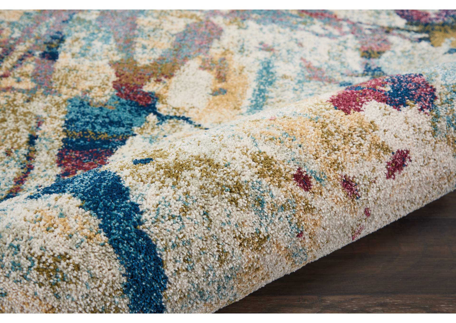 Nourison Fusion FSS10 Multicolor 8'x11' Oversized Plush Shag Rug,Nourison