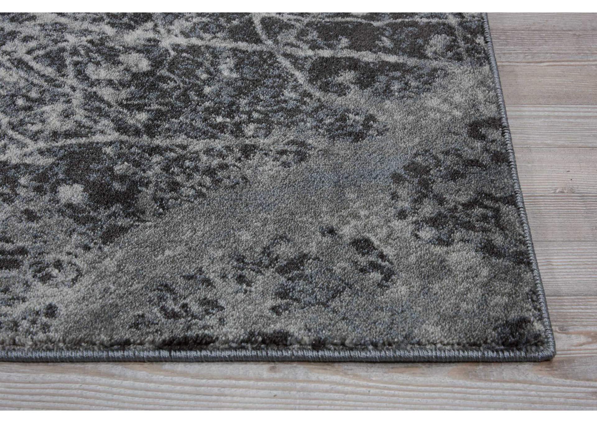 Nourison Maxell MAE11 Grey 8' Runner Hallway Rug,Nourison