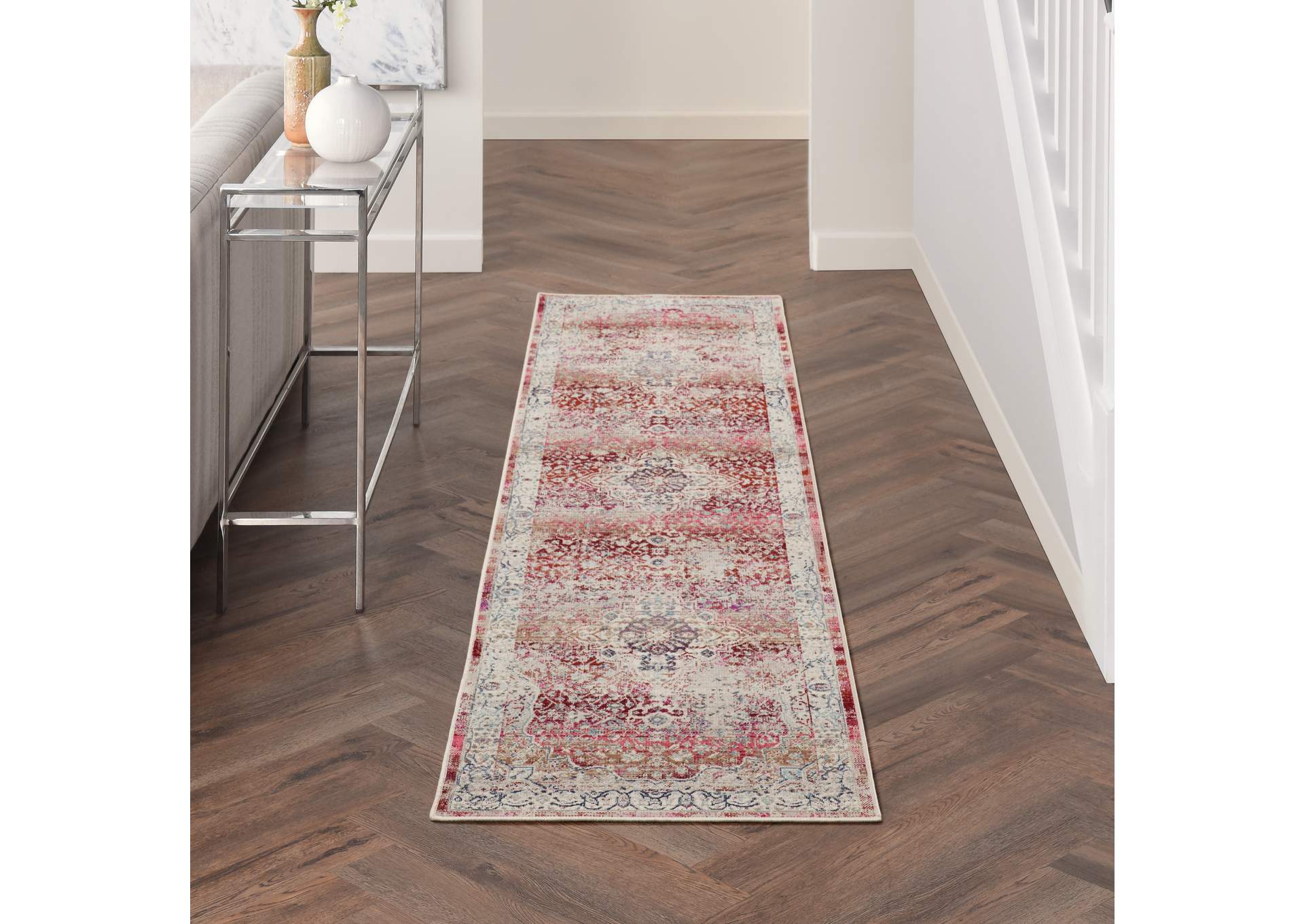 Nourison Vintage Kashan 6' Runner Area Rug,Nourison