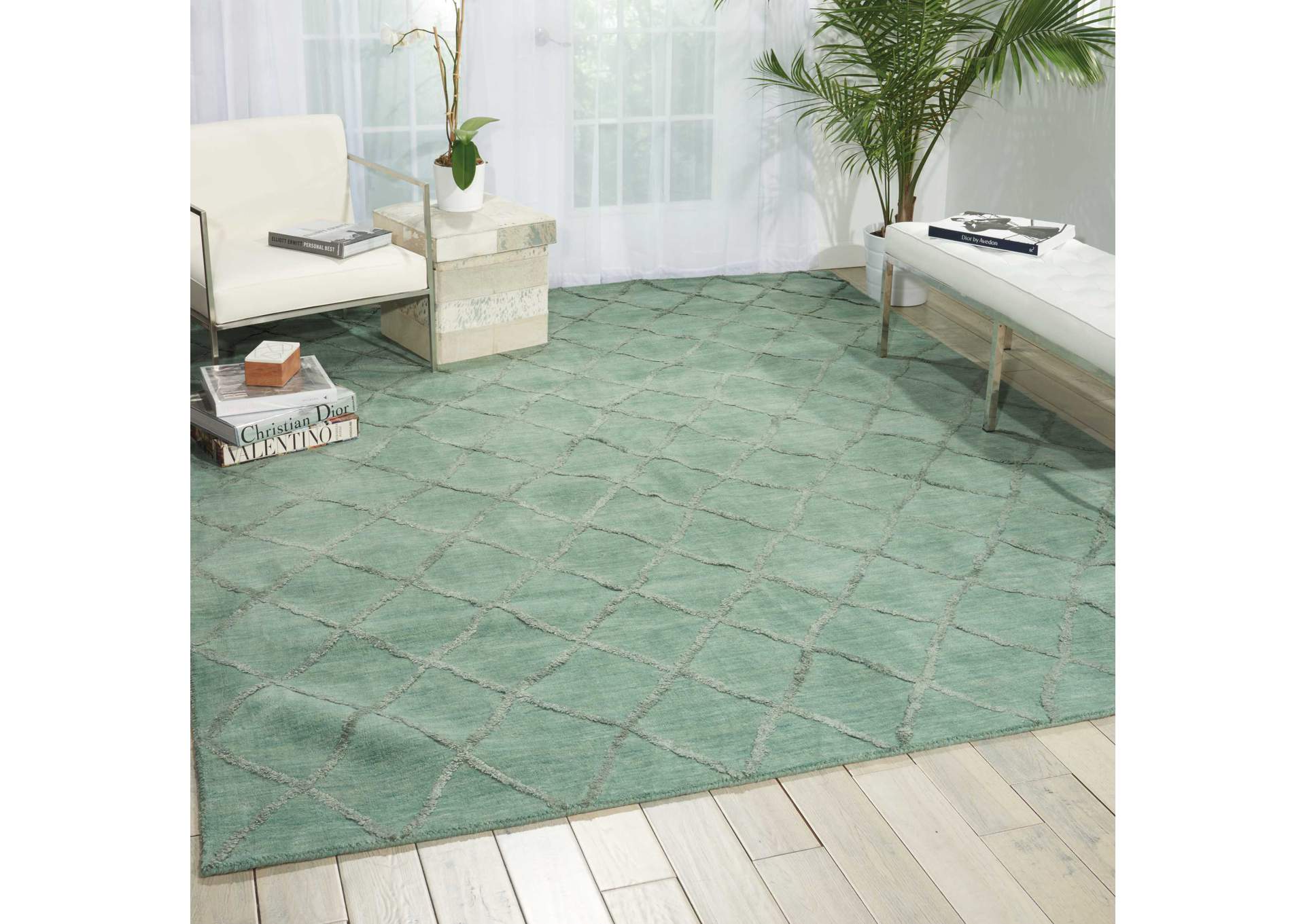 Nourison Lunette LNT01 Blue 5'x8' Area Rug,Nourison