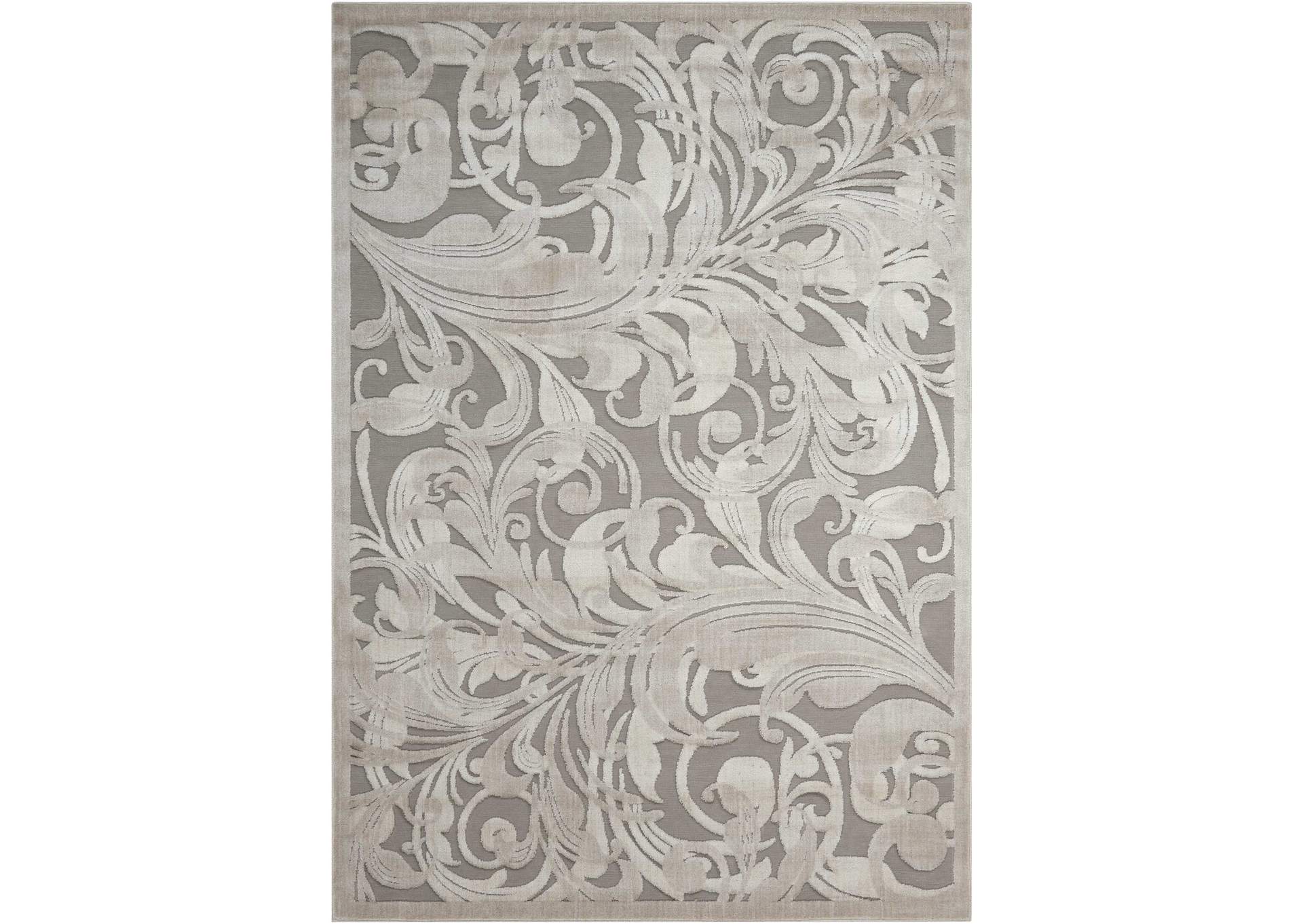 Nourison Graphic Illusions 2'x4' Grey Area Rug,Nourison