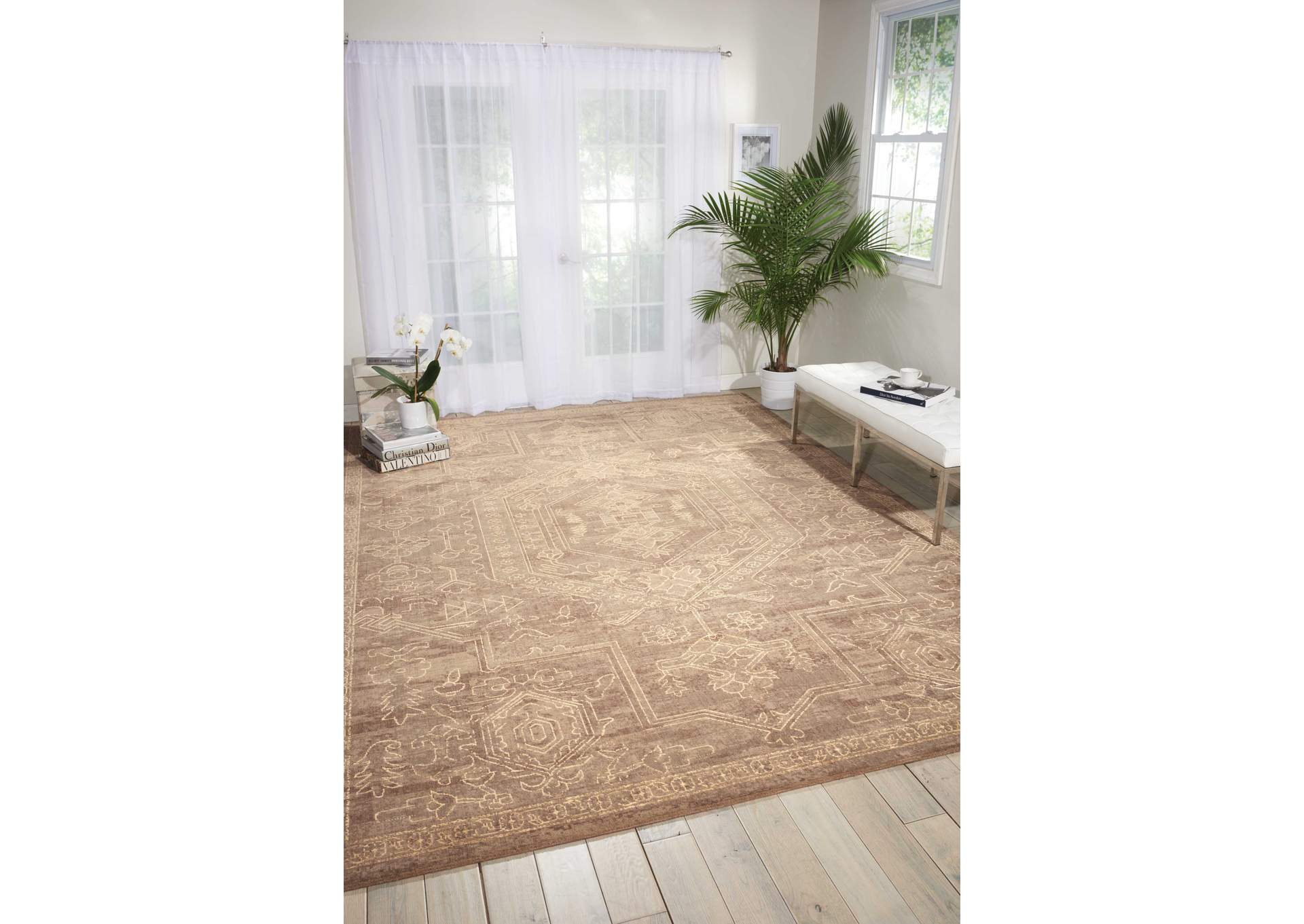Nourison Silken Allure SLK15 Beige 12'x15' Rug,Nourison
