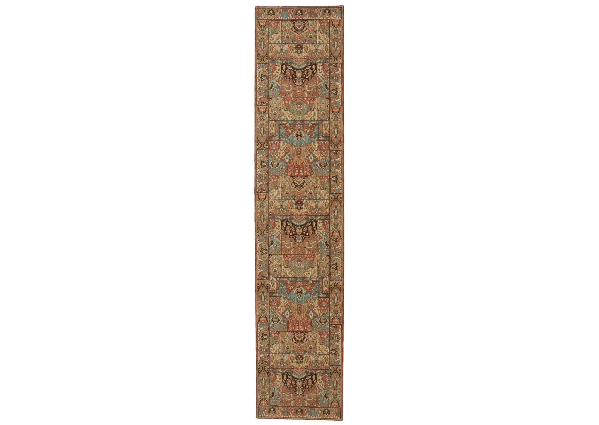 Nourison Living Treasures LI02 Multicolor 12' Runner Hallway Rug,Nourison