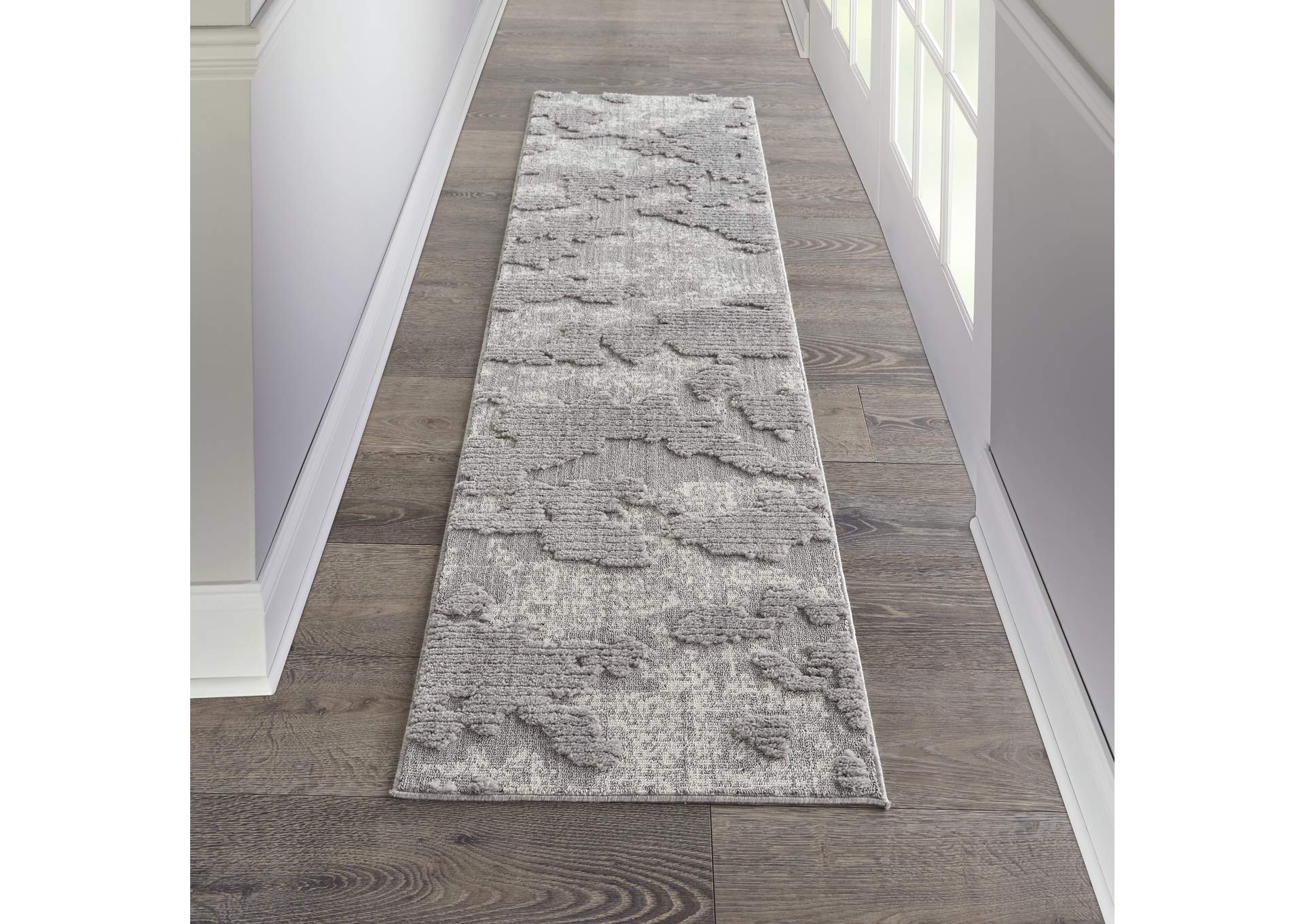 Nourison Zermatt 8' Runner Ivory Neutral Area Rug,Nourison