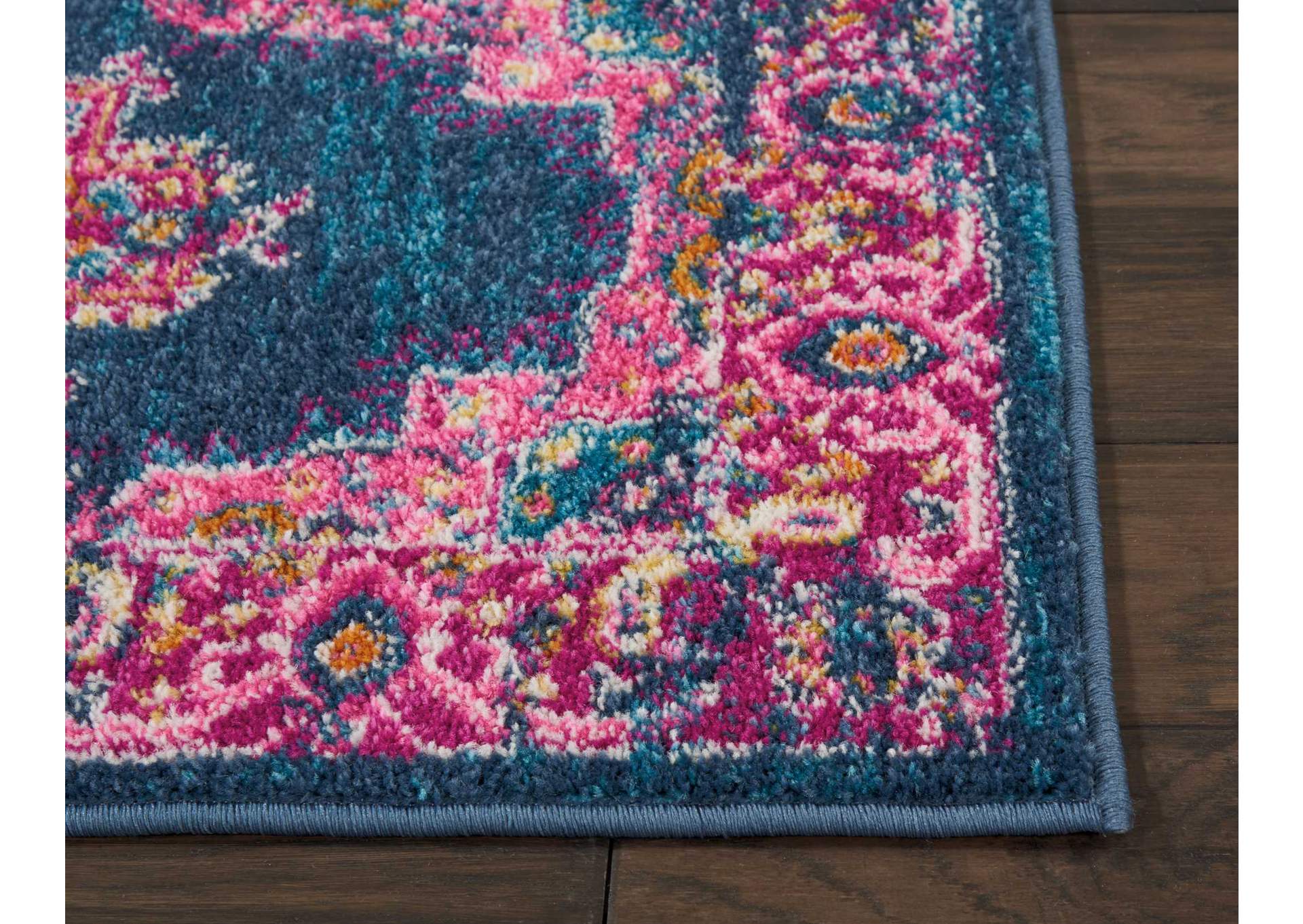 Nourison Passion 2' X 3' Blue and Pink Small Boho Area Rug,Nourison