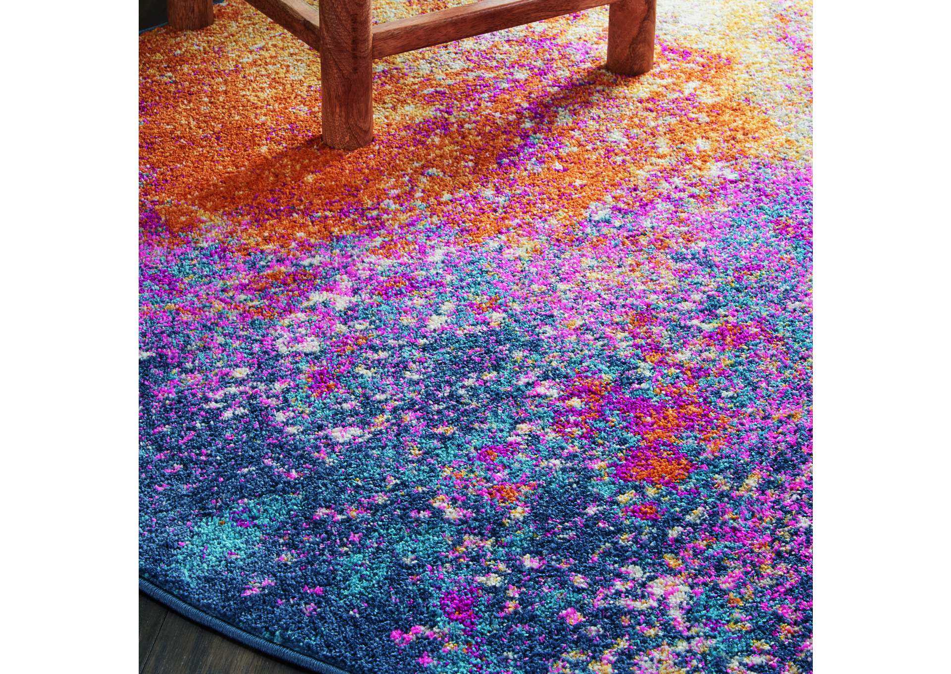 Nourison Passion PSN10 Multicolor 4' Round Colorful Area Rug,Nourison