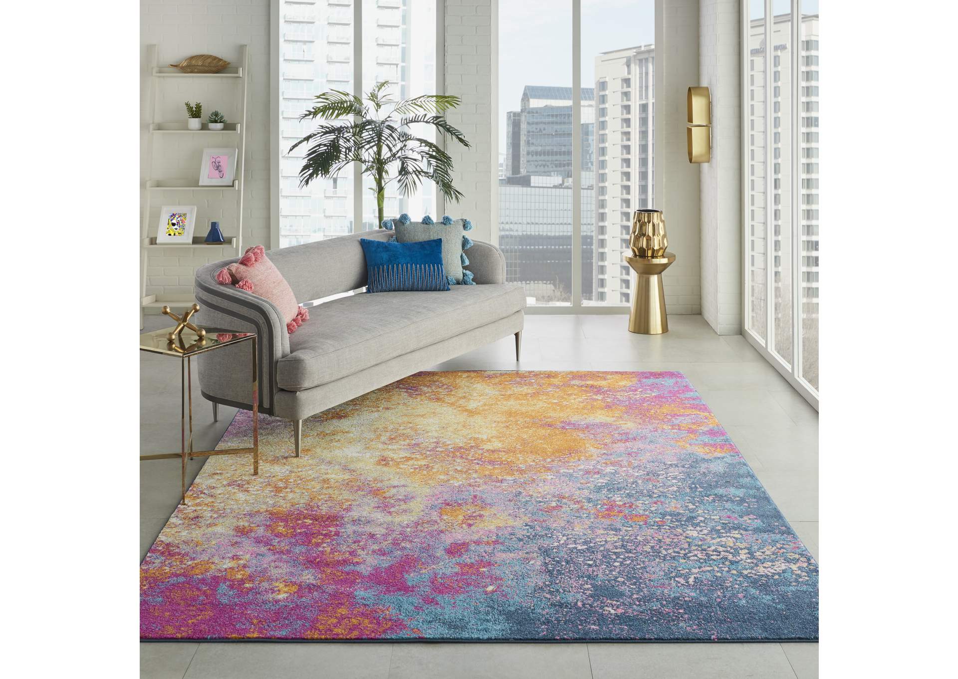 Nourison Passion PSN10 Multicolor 8'x10' Large Rug,Nourison