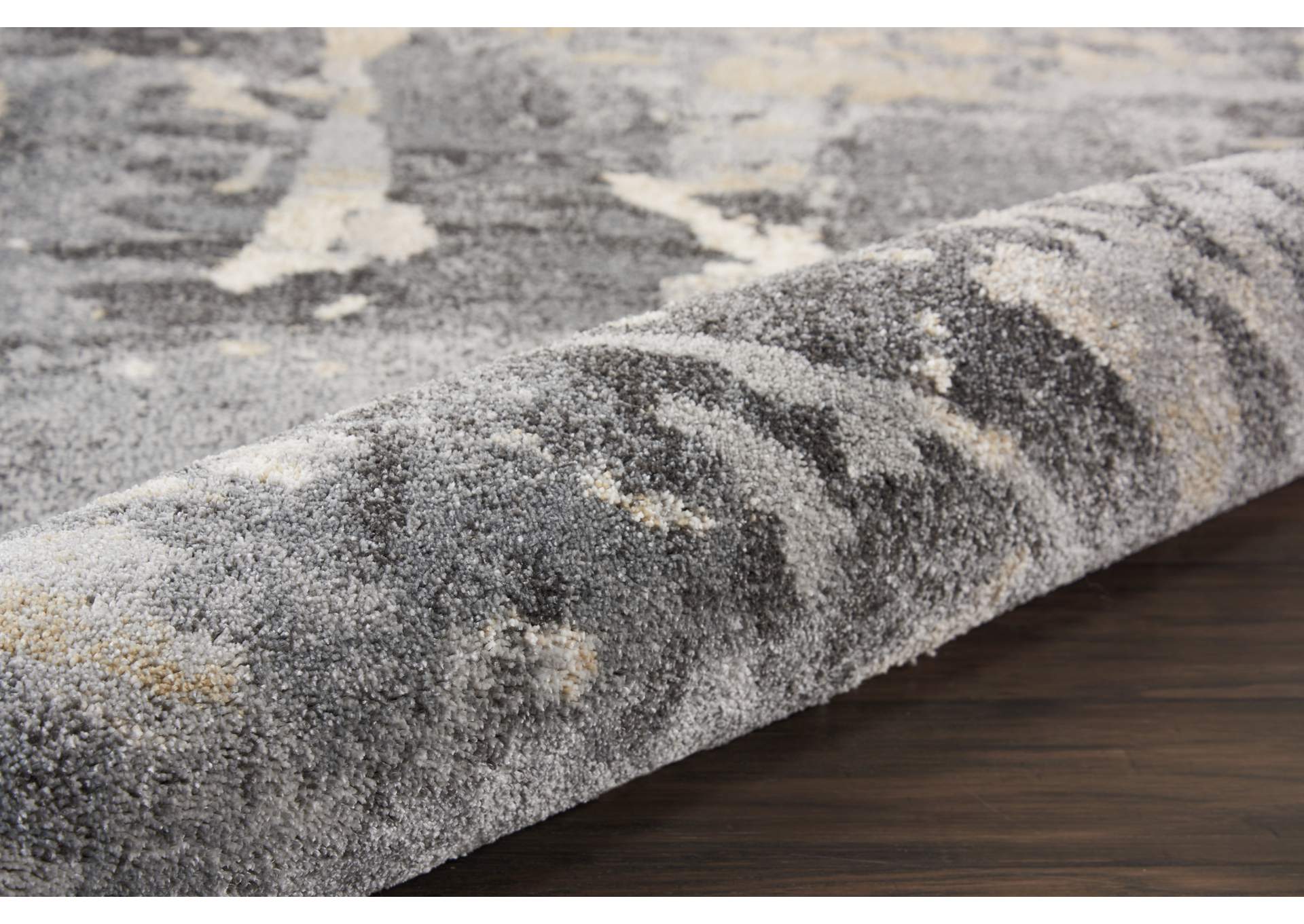 Nourison Fusion FSS10 Beige and Grey 10'x13' Oversized Plush Shag Rug,Nourison