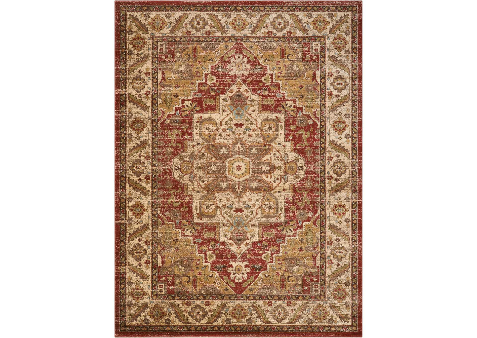 Nourison Delano DEL05 Red 8'x11' Rug,Nourison