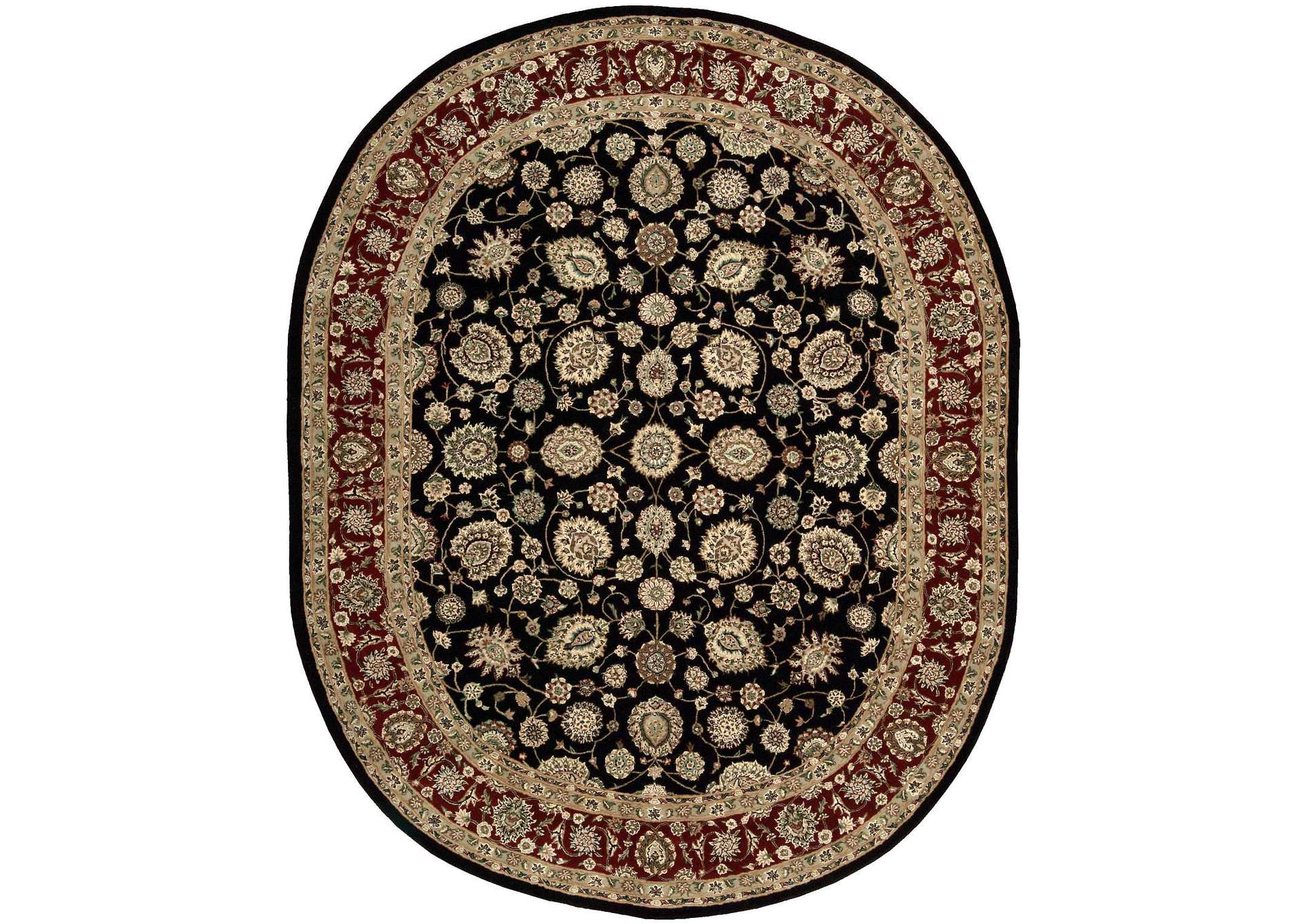 Nourison 2000 2017 Black 10' Oval Area Rug,Nourison