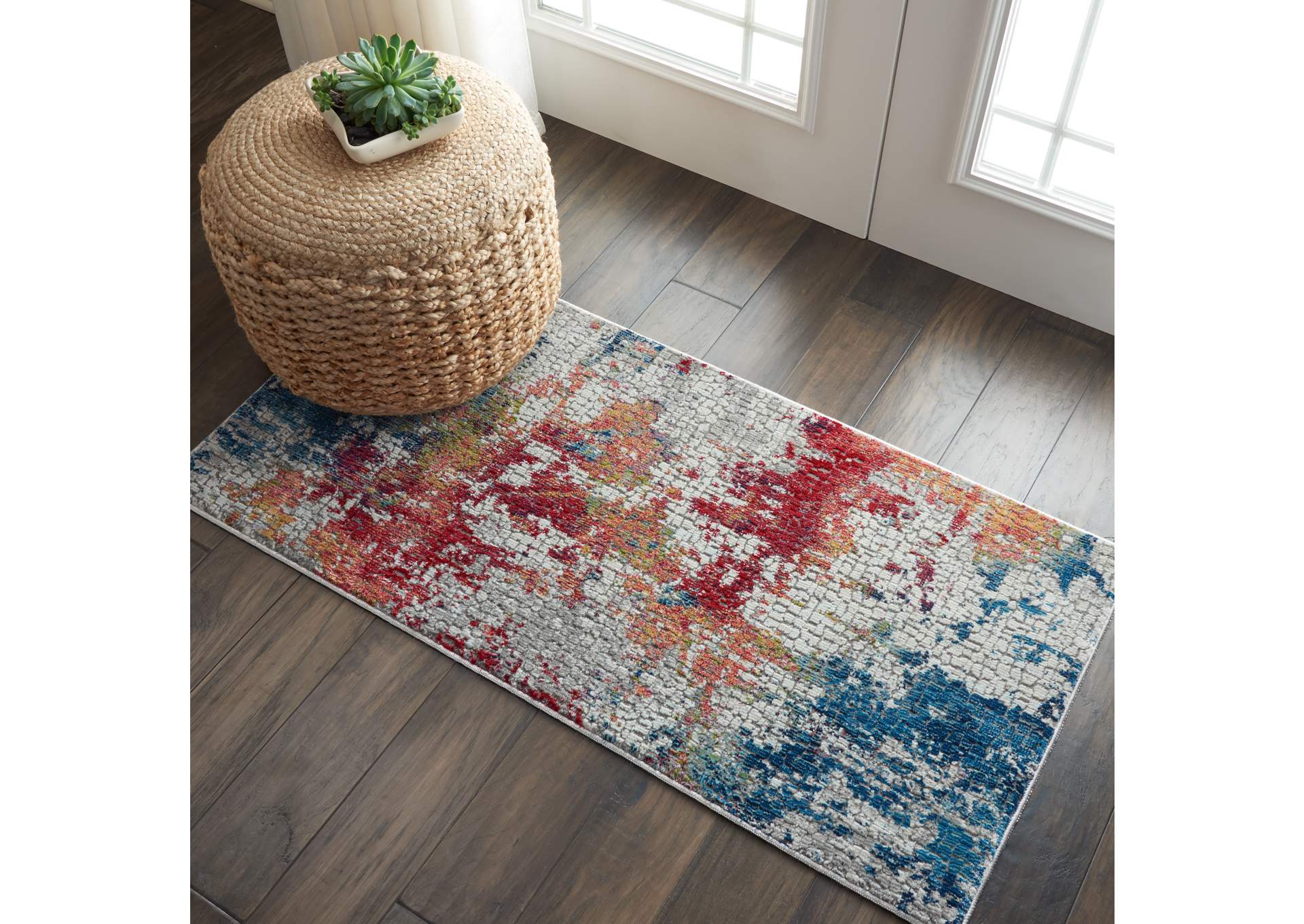 Nourison Ankara Global ANR10 Multicolor Abstract Area Rug,Nourison