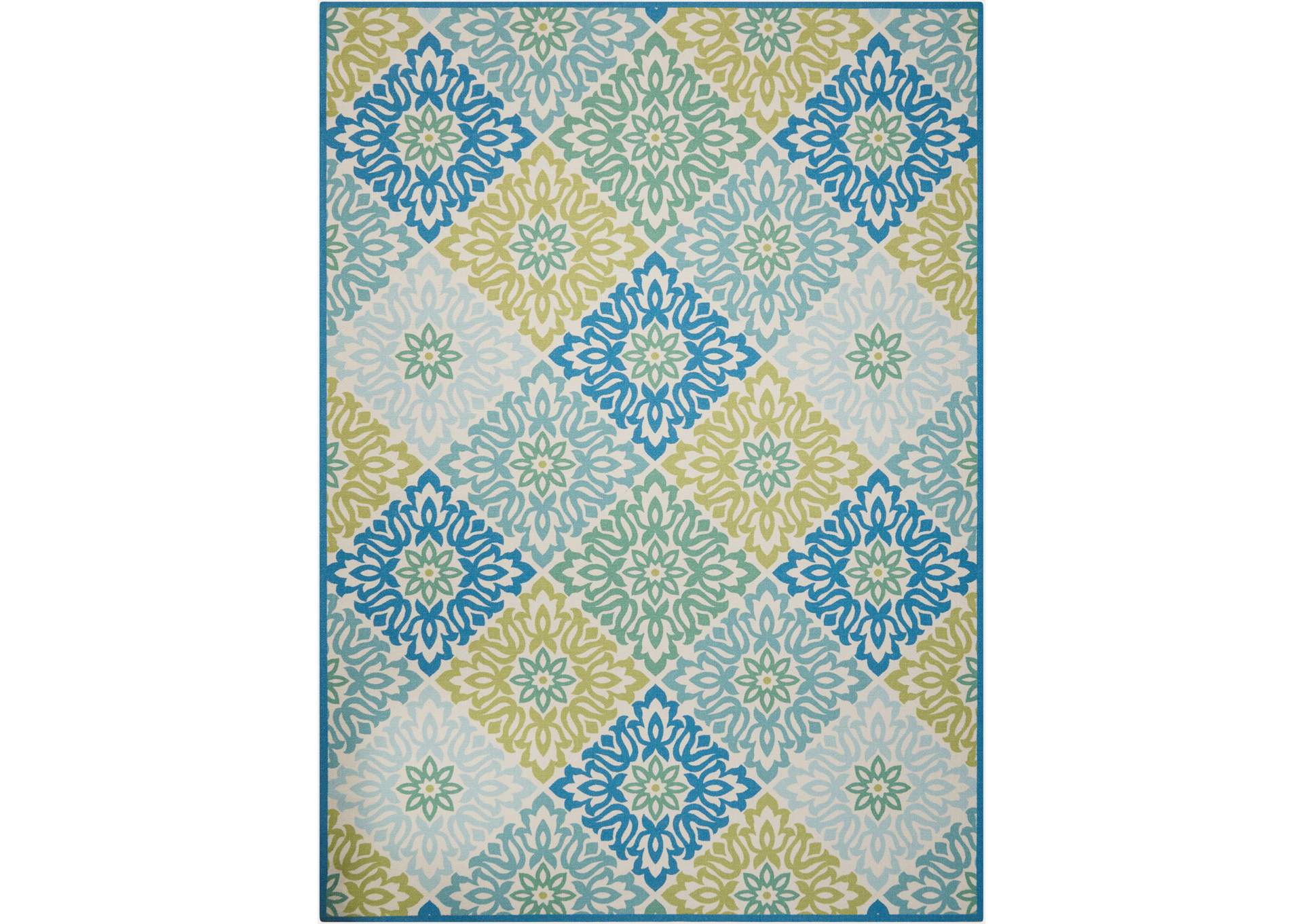 Waverly Sun N Shade SND23 Blue 8'x11' Rug,Nourison