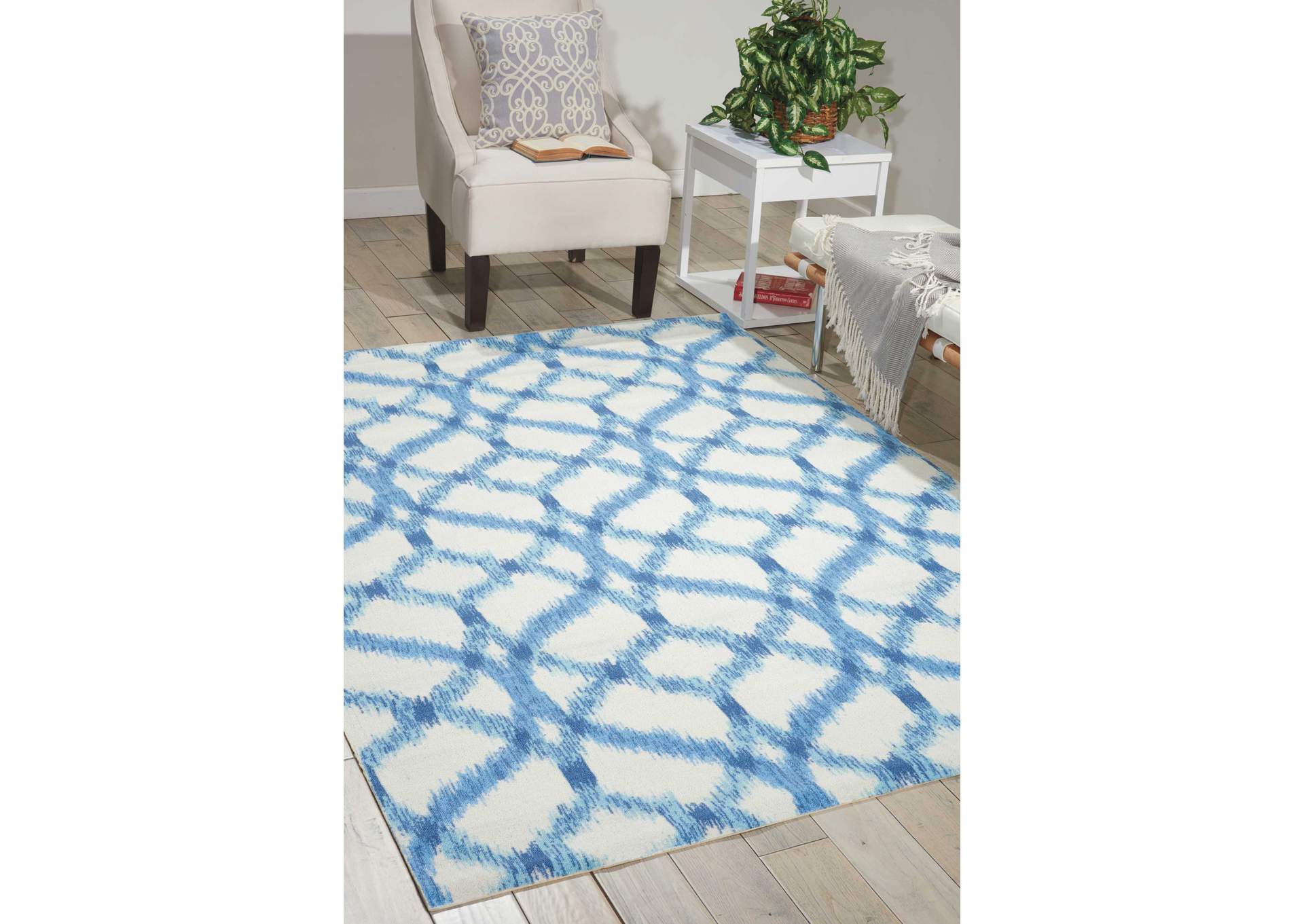 Waverly Sun N Shade SND05 Green 4'x6' Area Rug,Nourison