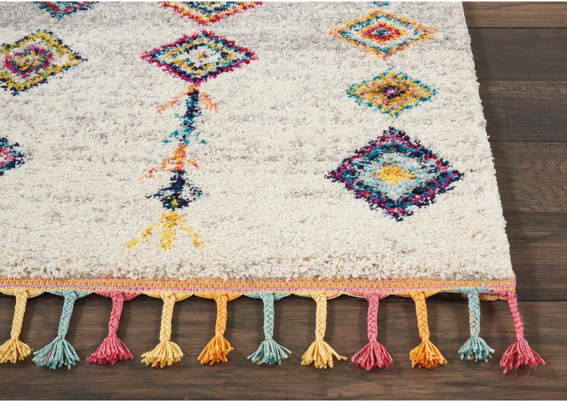 Nourison Nomad NMD04 Grey Multicolor 8' Runner Hallway Rug,Nourison