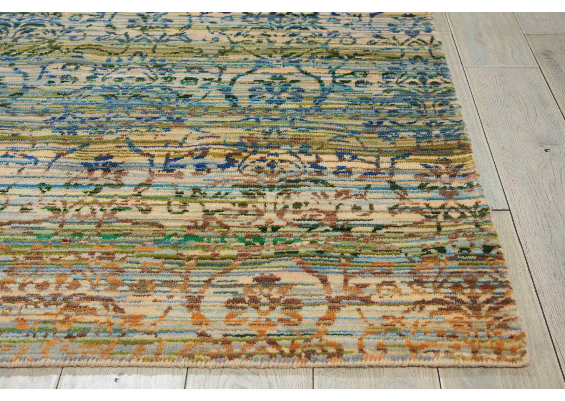 Nourison Rhapsody RH003 Beige and Blue 10'x14' Rug,Nourison