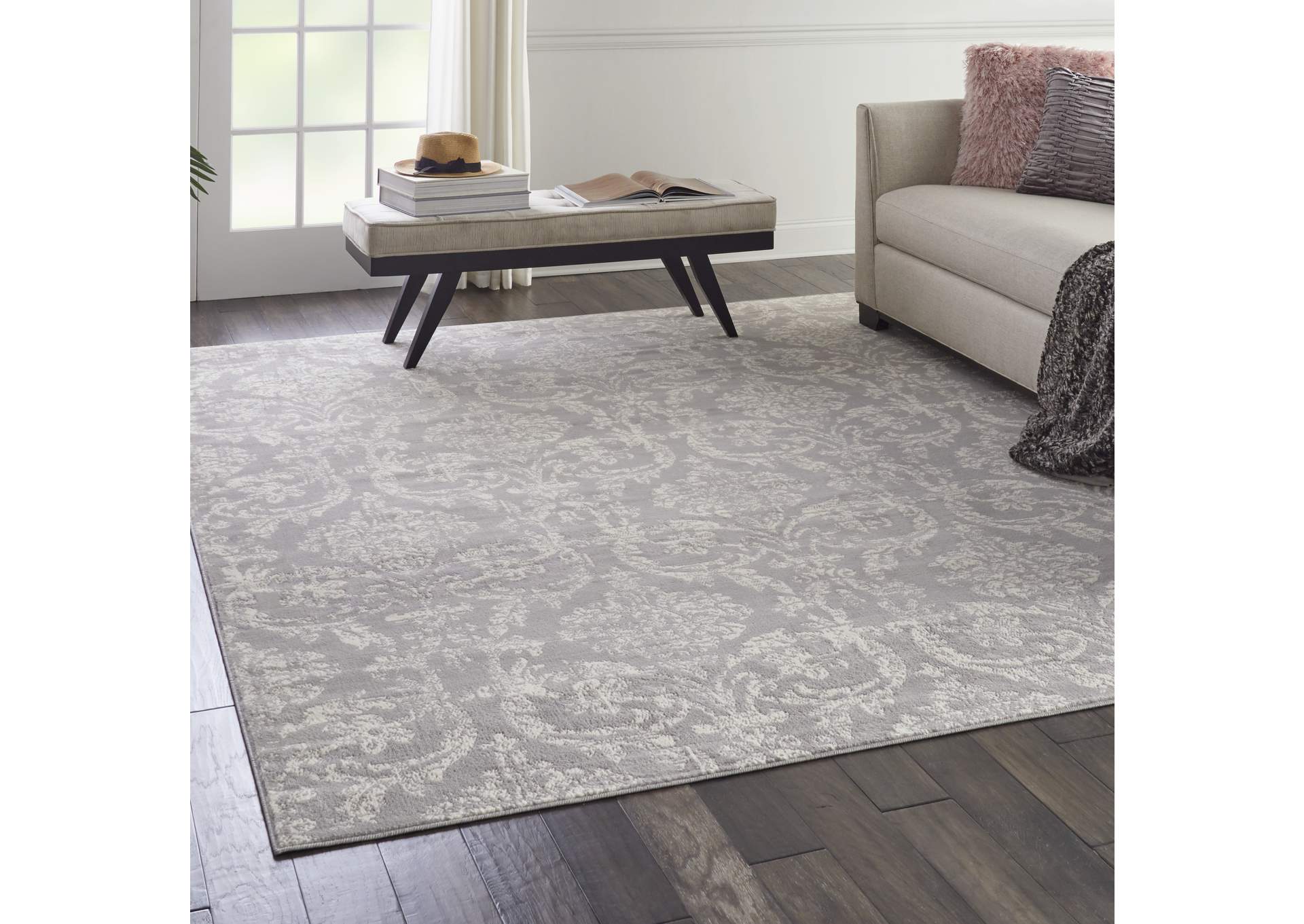 Nourison Jubilant 7'x10' Grey Area Rug,Nourison