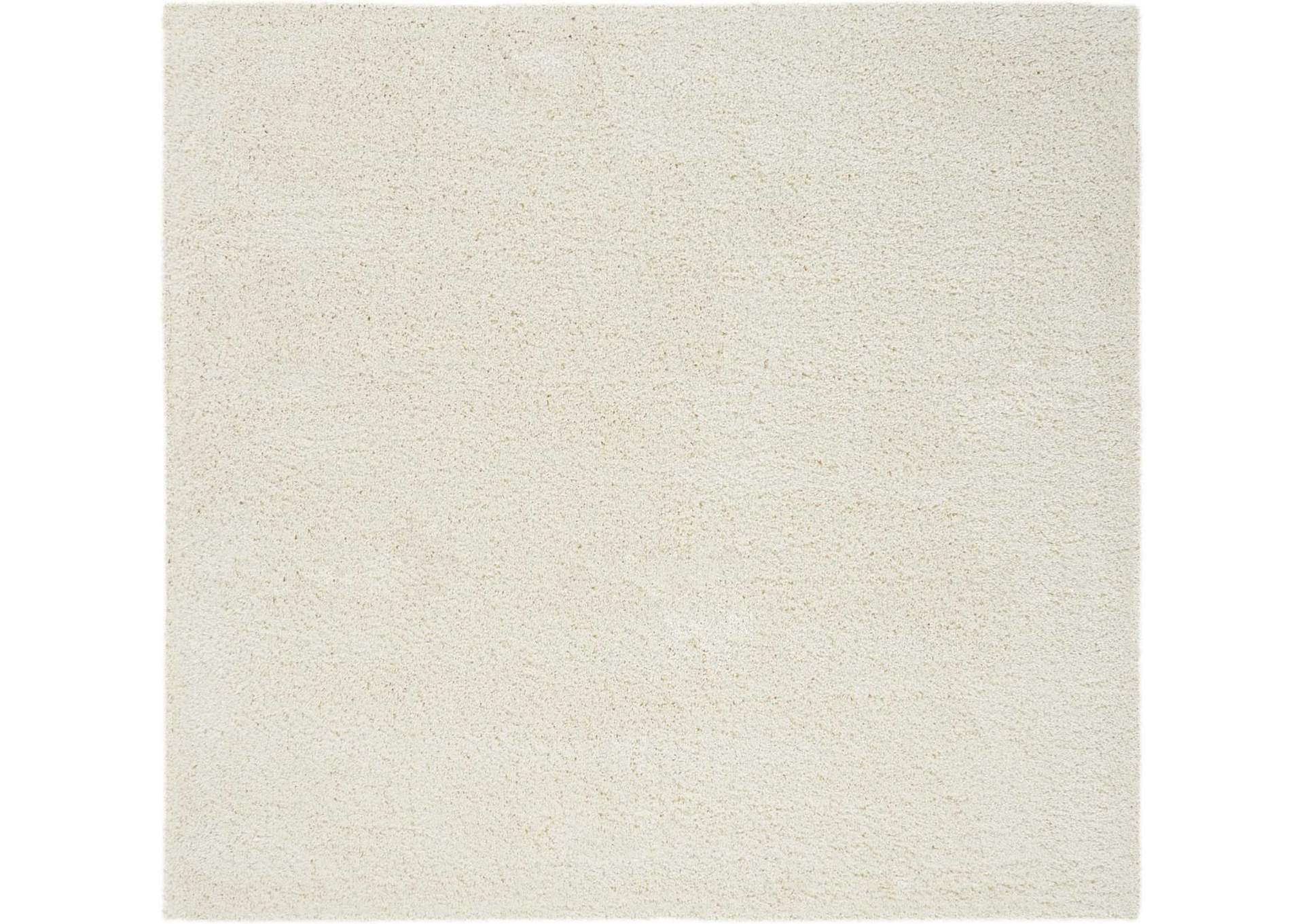 Nourison Malibu Shag MSG01 White 7' Square Rug,Nourison