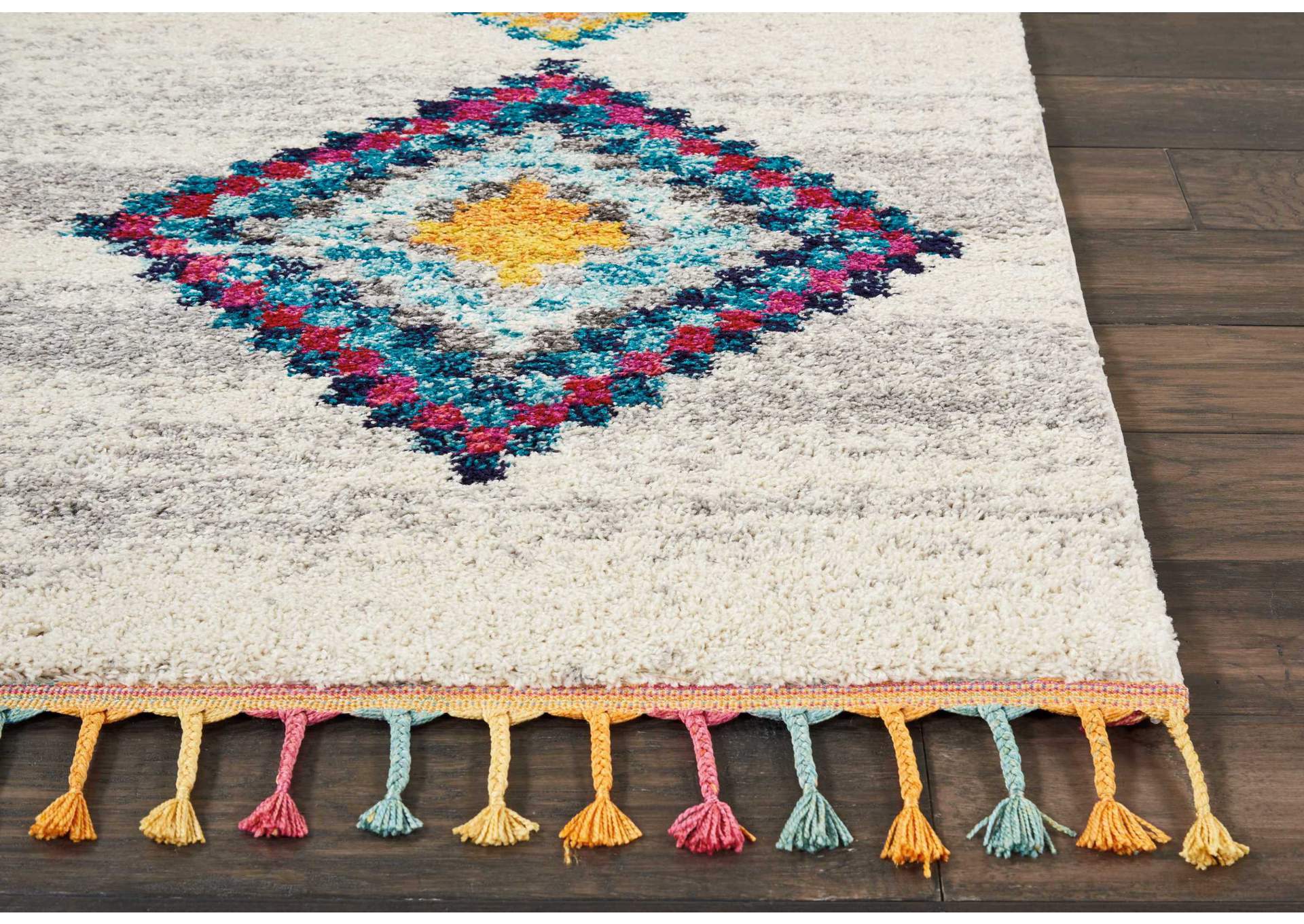 Nourison Nomad NMD04 Grey Multicolor 9'x12' Oversized Rug,Nourison