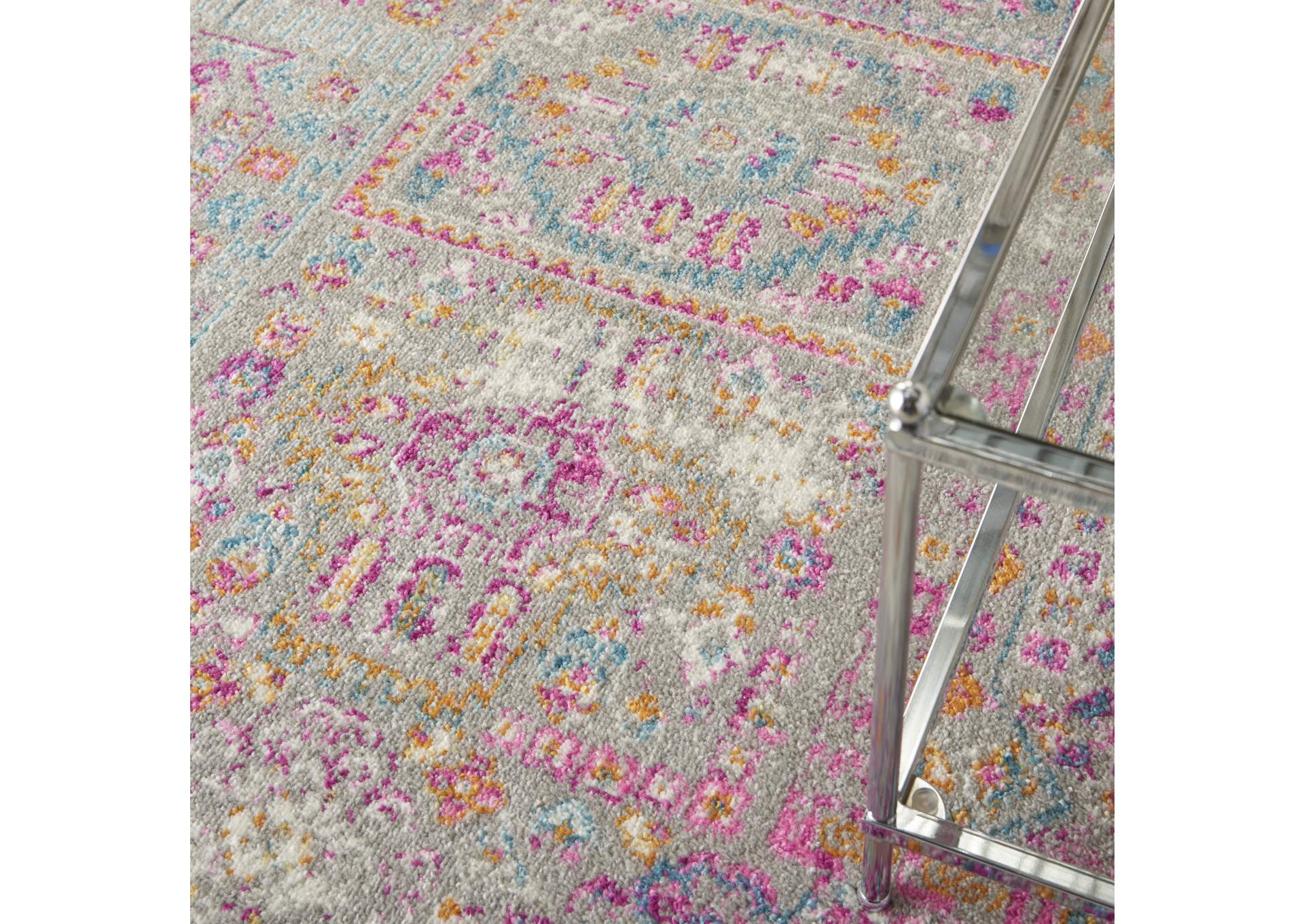 Nourison Passion 5'x7' Grey Multicolor Area Rug,Nourison