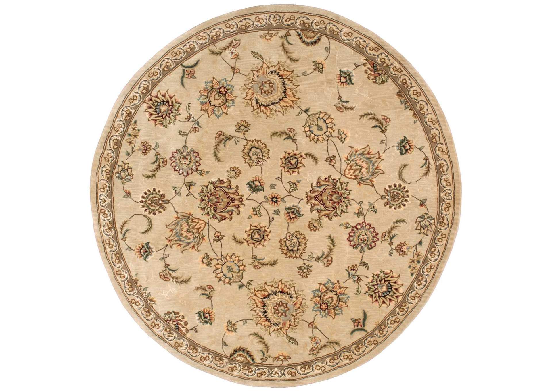 Nourison 2000 2360 Beige 6' Round Area Rug,Nourison