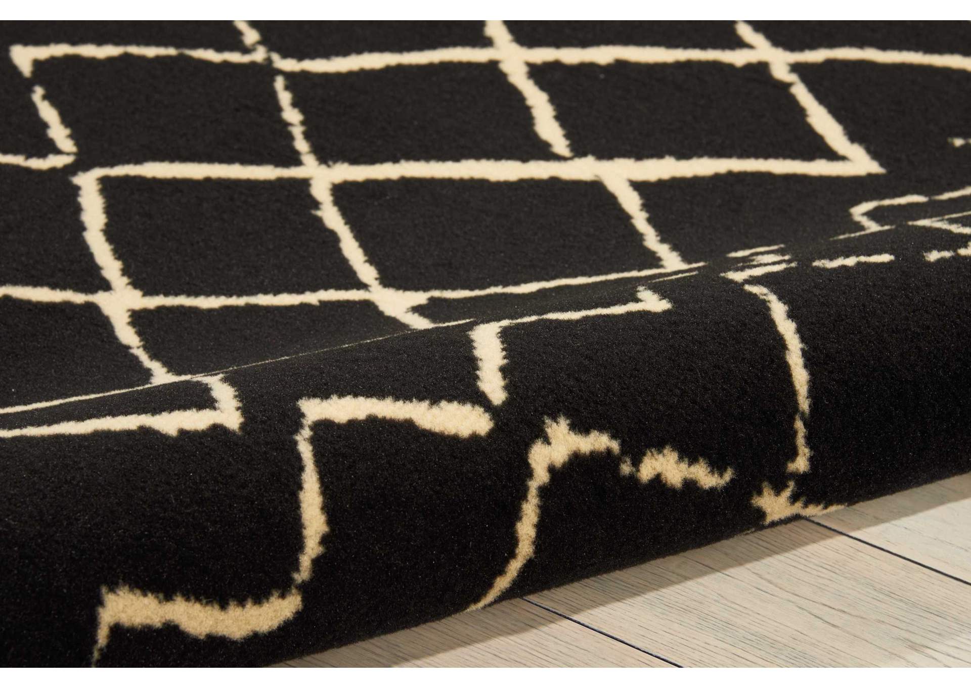 Nourison Grafix GRF04 Black 5'x7' Area Rug,Nourison