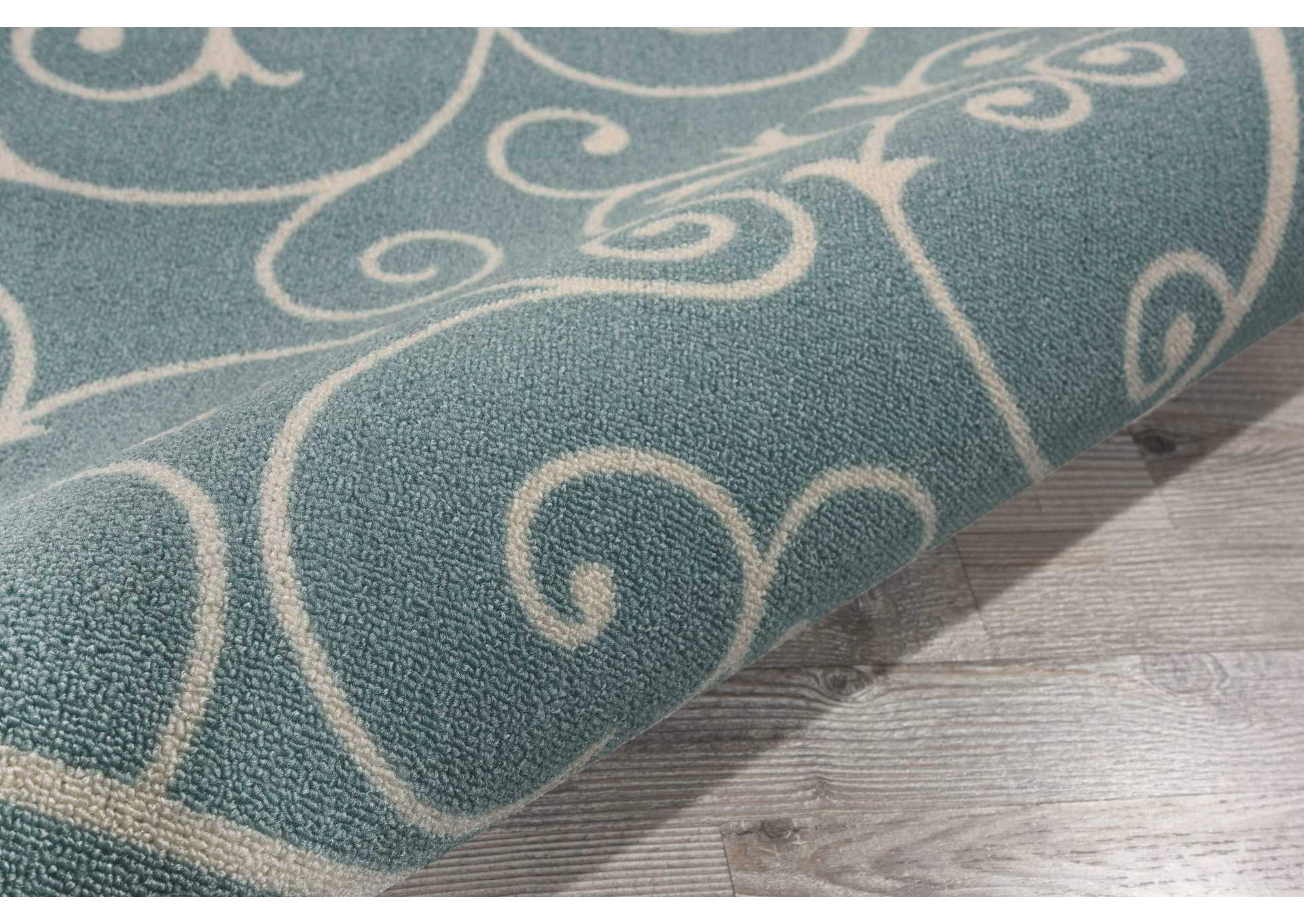 Nourison Home & Garden RS019 Blue 9' Square Rug,Nourison