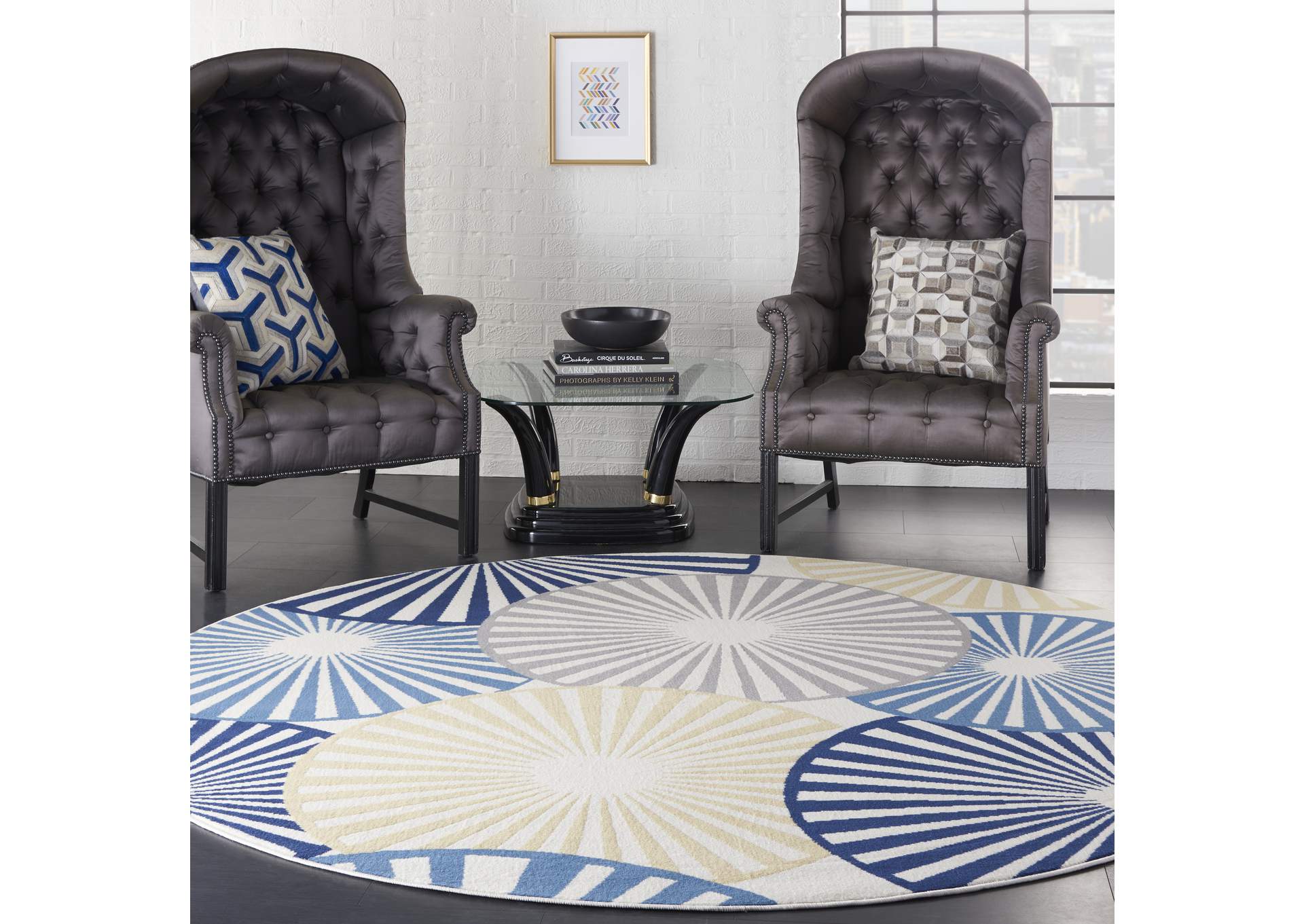 Nourison Grafix 8' Round Area Rug,Nourison