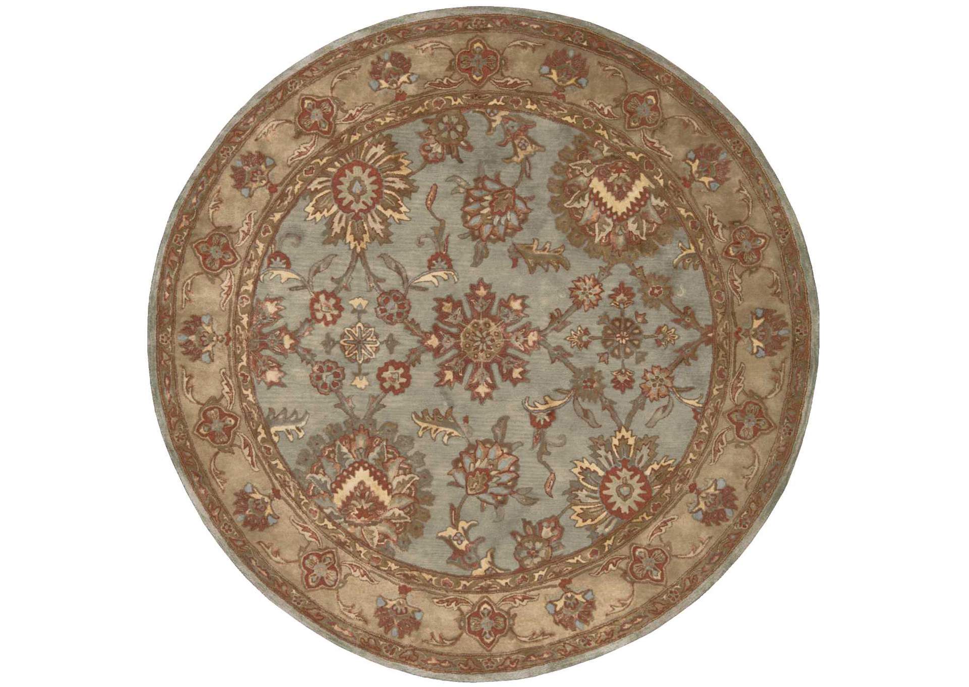 Nourison Jaipur JA19 Blue Multicolor 8' Round Rug,Nourison