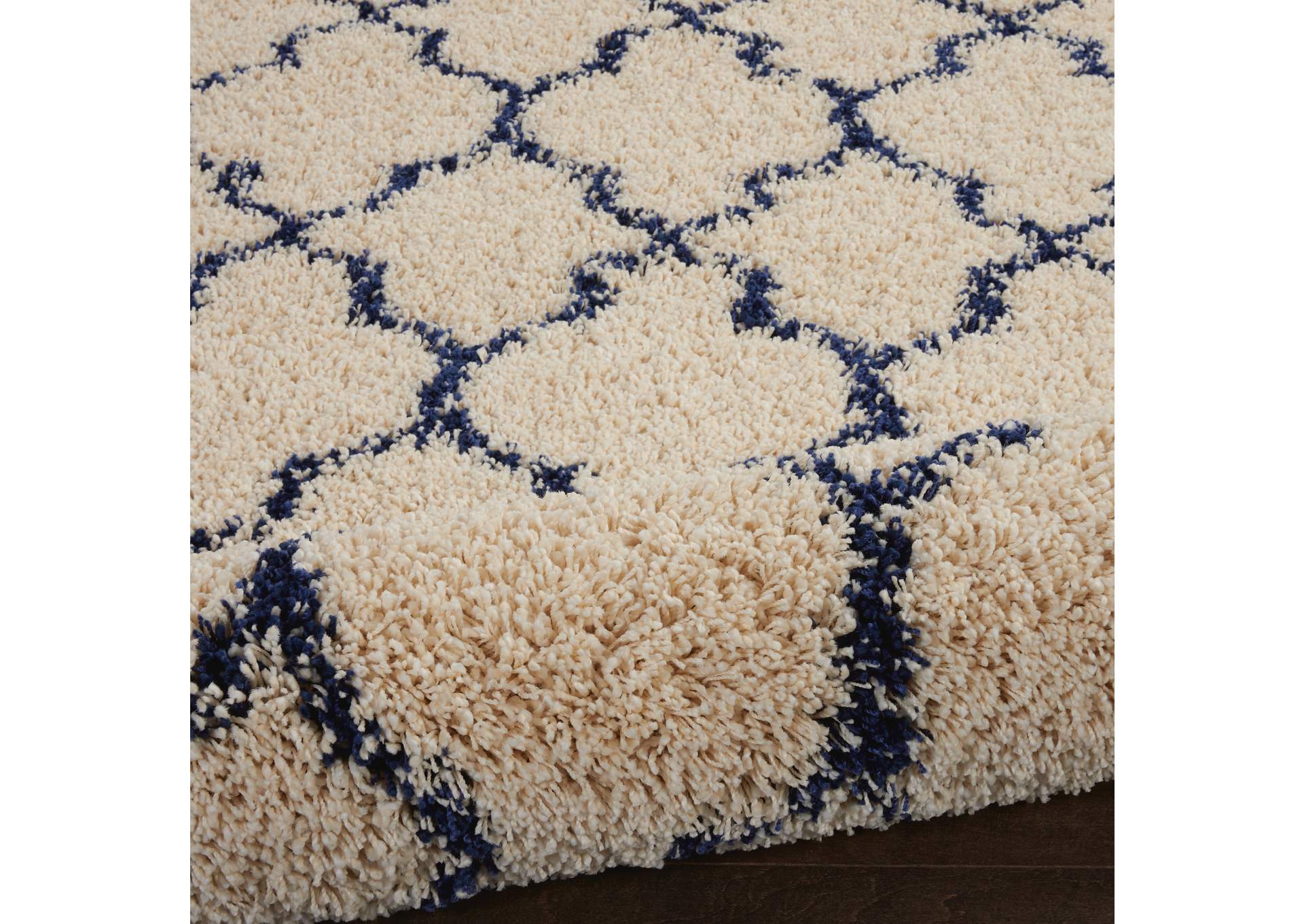 Nourison Amore AMOR2 Blue and Ivory 8'x11' Rug,Nourison