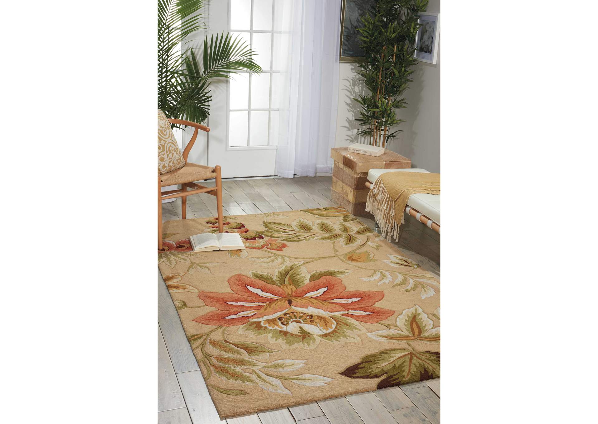 Nourison Fantasy FA11 Beige 8'x11' Rug,Nourison