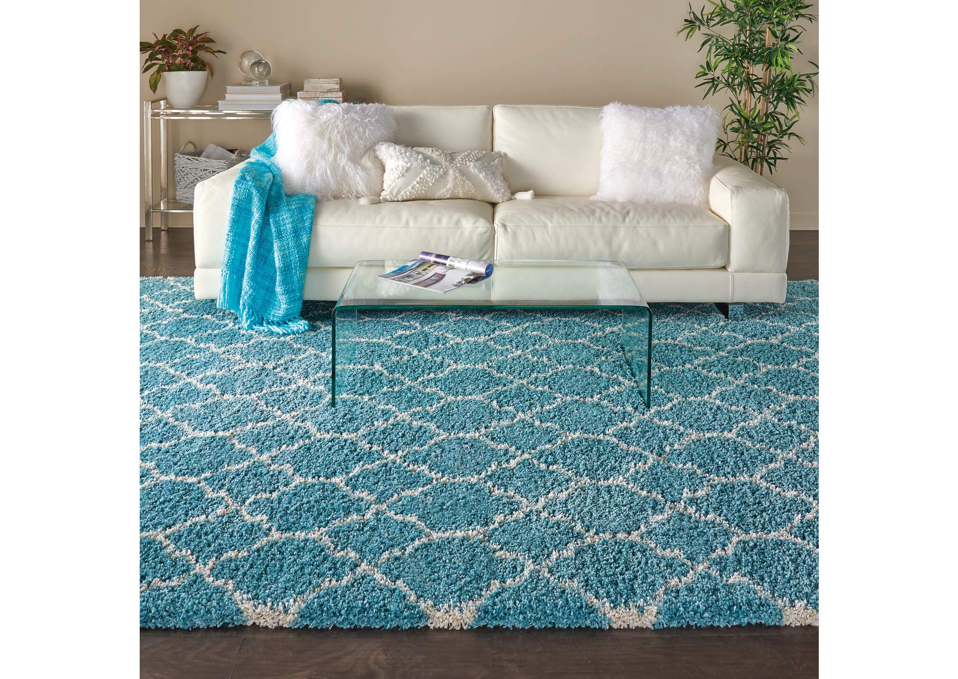 Nourison Amore AMOR2 Blue 8'x11' Rug,Nourison