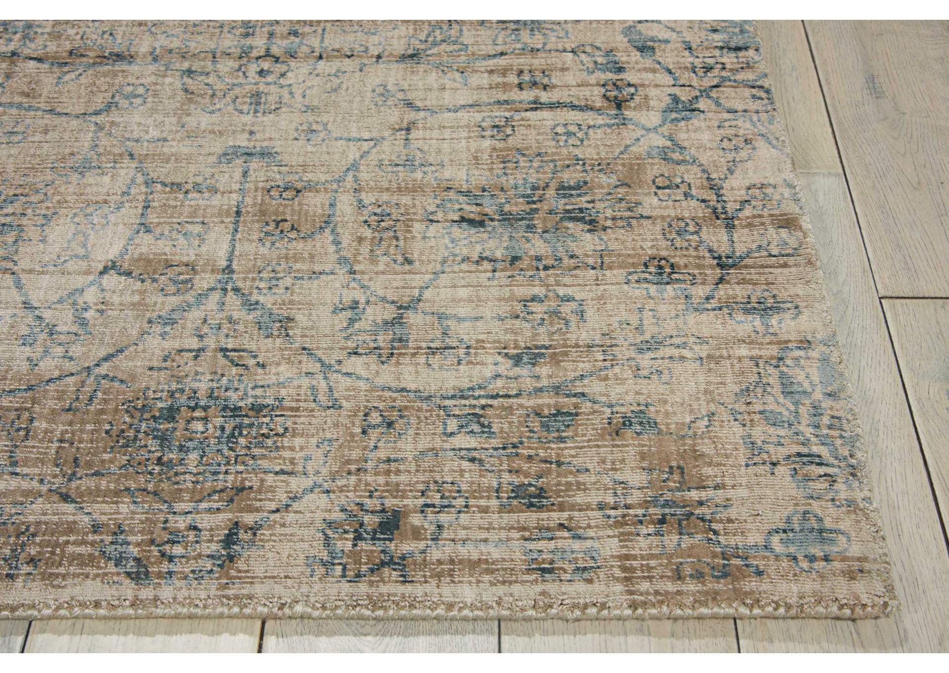 kathy ireland Home Desert Skies DSK06 Beige and Blue 9'x12' Oversized Rug,Nourison