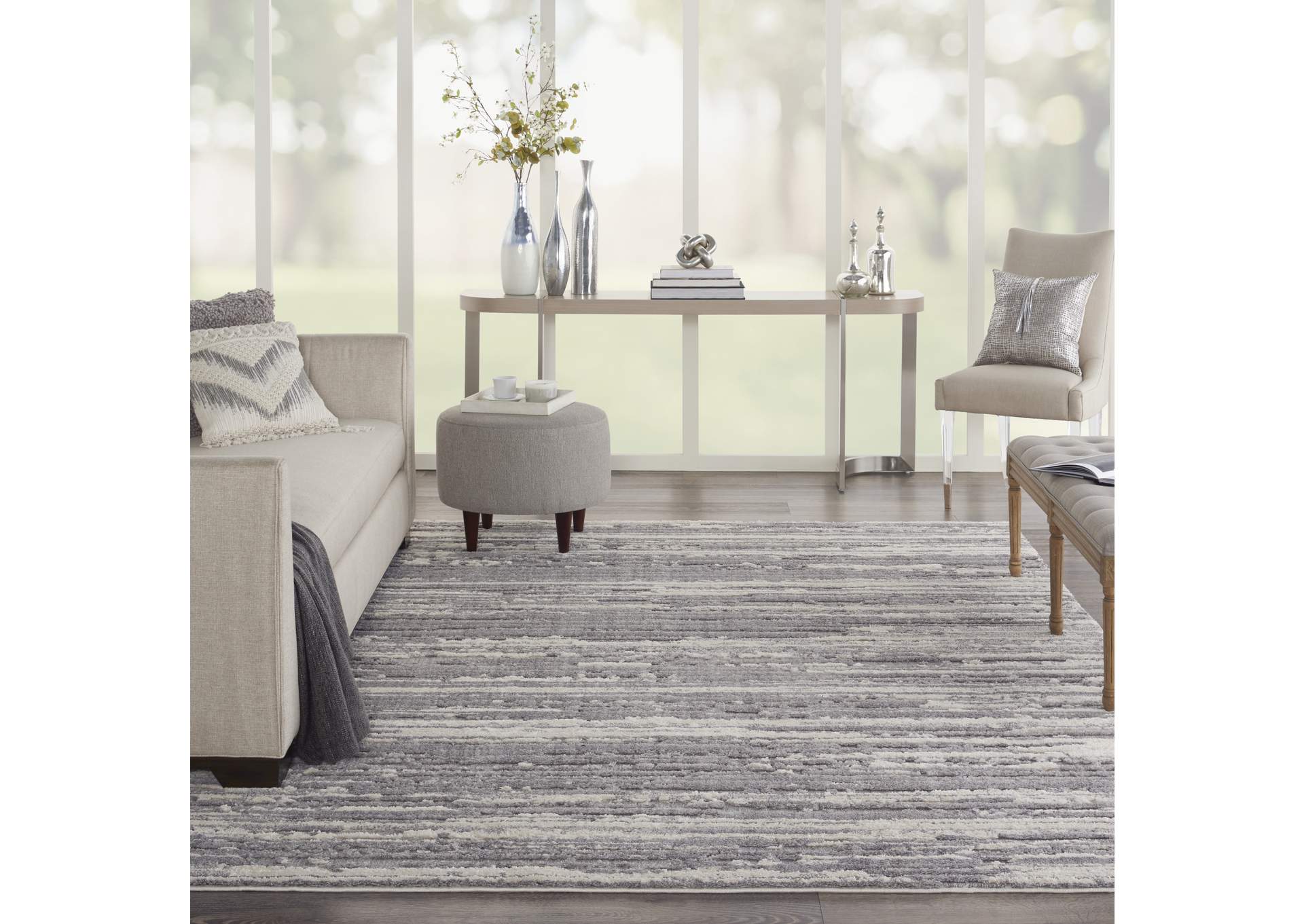 Nourison Zermatt 9' x 12' Ivory Neutral Area Rug,Nourison