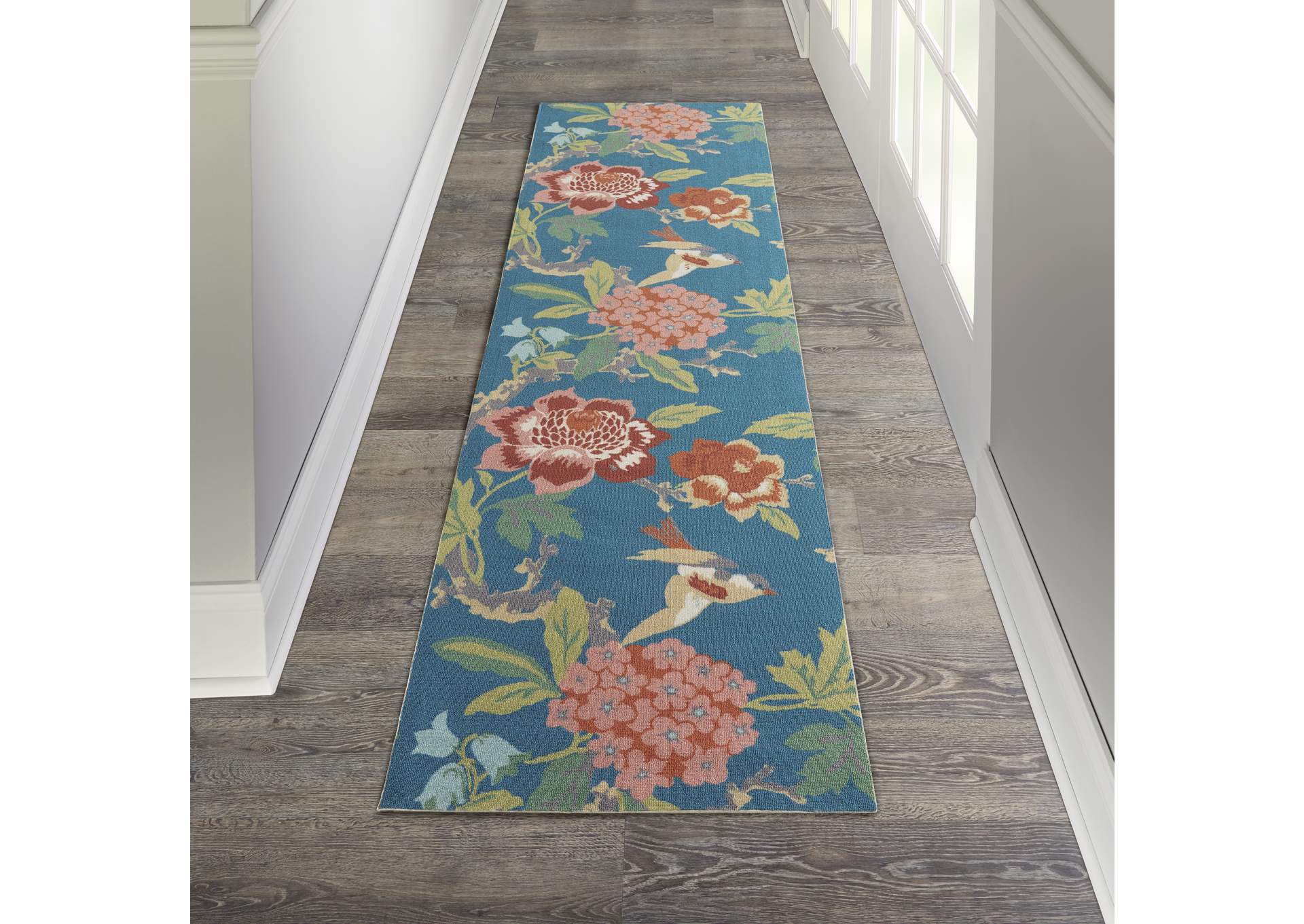 Waverly Wav01/Sun & Shade 8' Runner Area Rug,Nourison