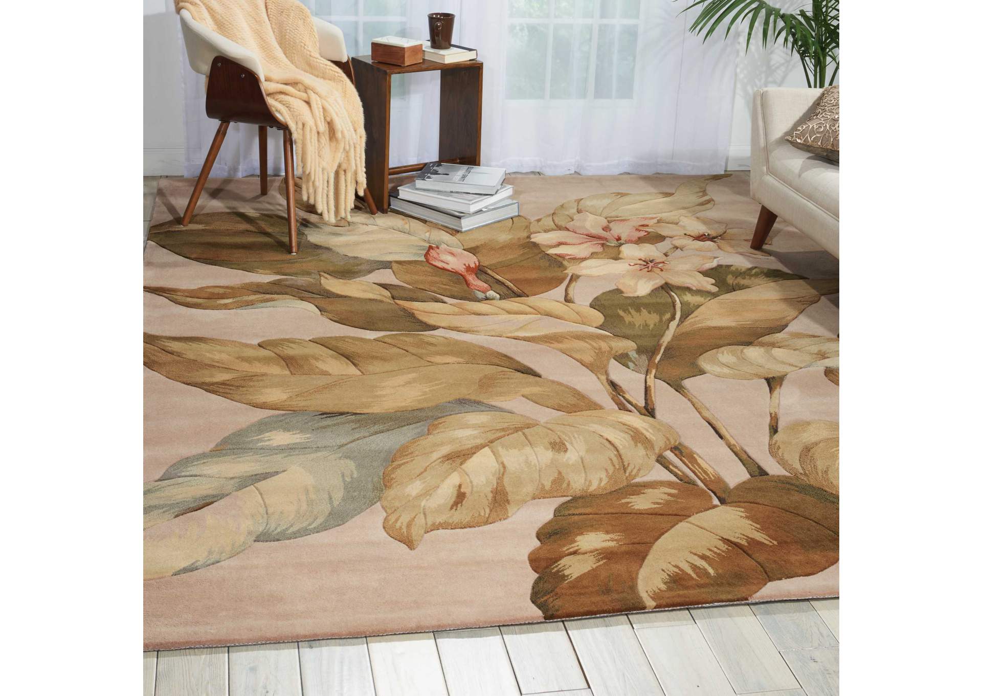 Nourison Tropics TS04 Beige 5'x8' Area Rug,Nourison