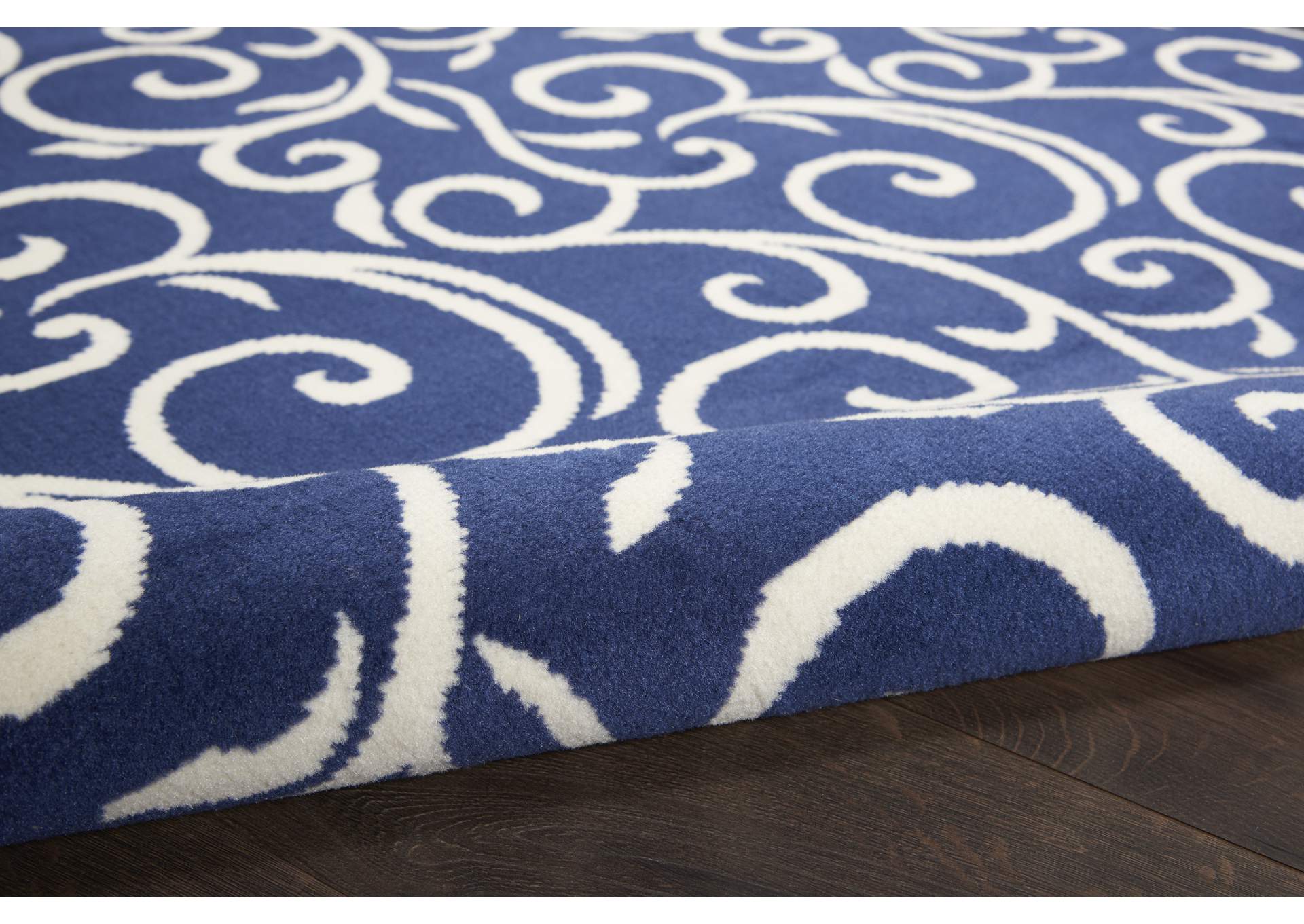 Nourison Grafix GRF19 Dark Blue 8'x10' Large Rug,Nourison
