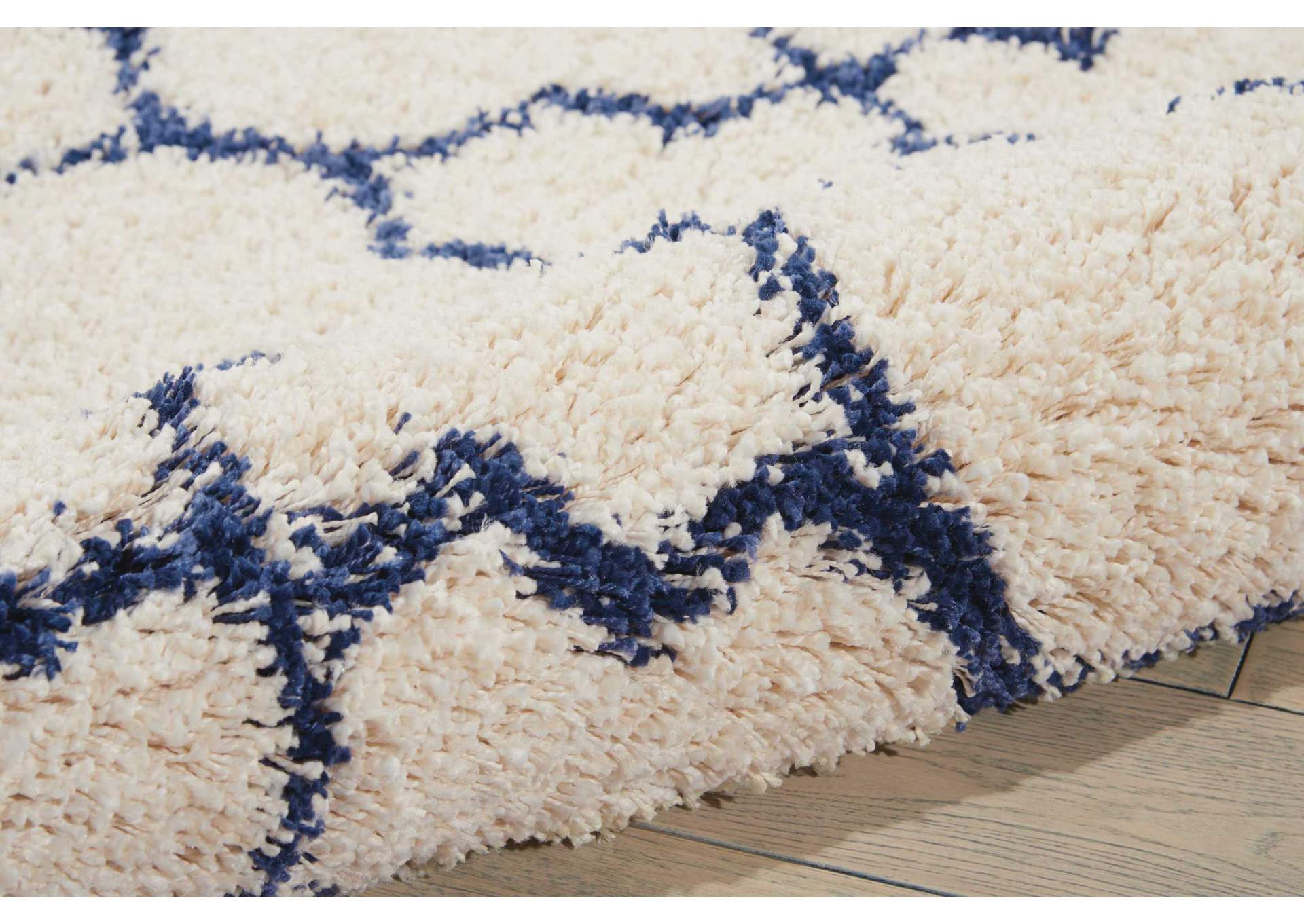 Nourison Amore AMOR2 Blue and Ivory 7' Square Rug,Nourison