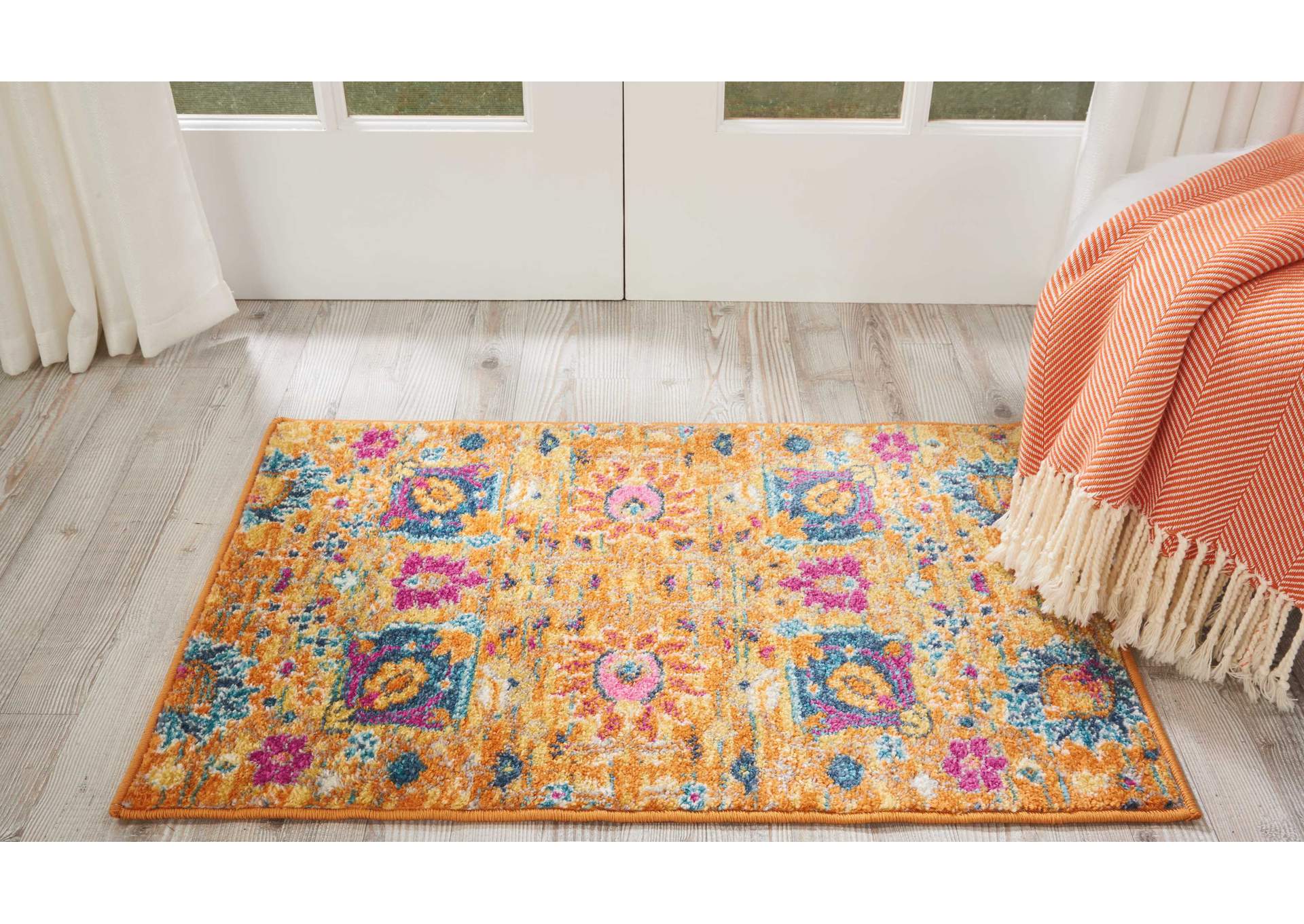 Nourison Passion 2' X 3' Orange Boho Area Rug,Nourison