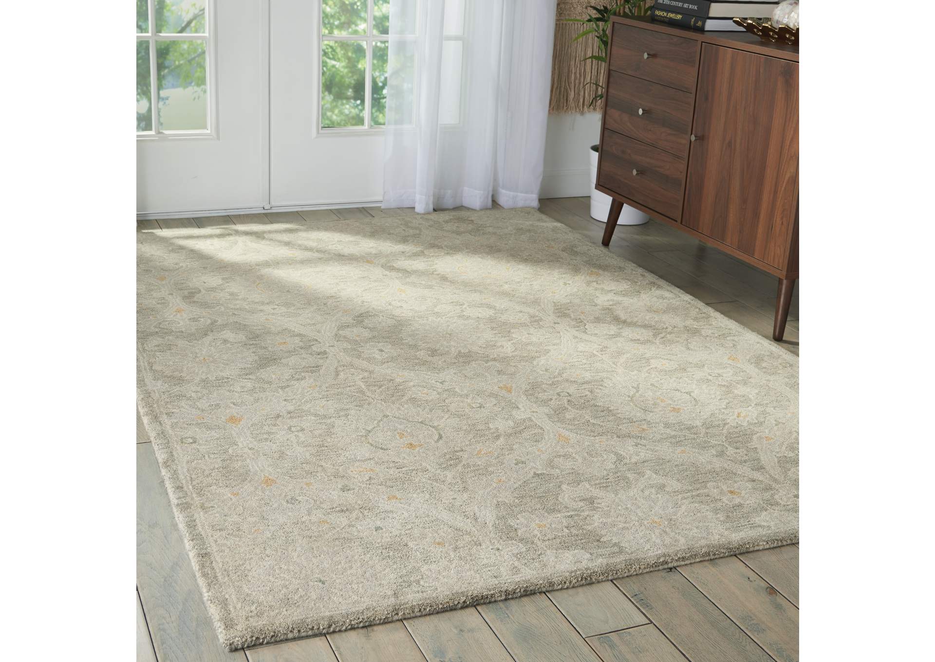 Nourison Jazmine JAZ03 Grey 5'x8' Moroccan Area Rug,Nourison