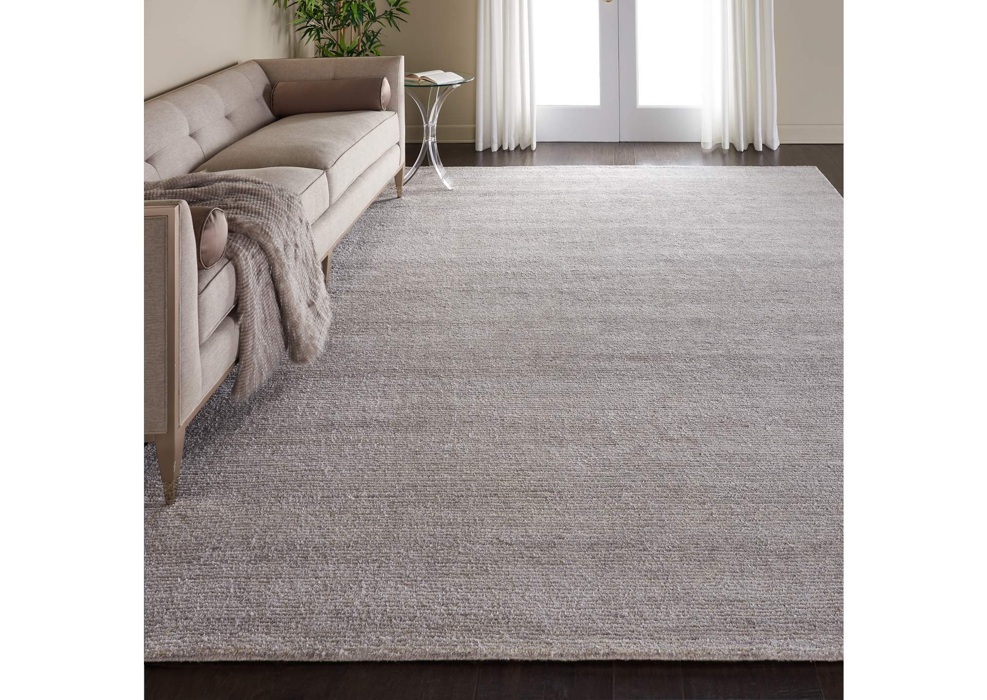 Nourison Weston WES01 Beige 8'x11' Oversized Textured Rug,Nourison