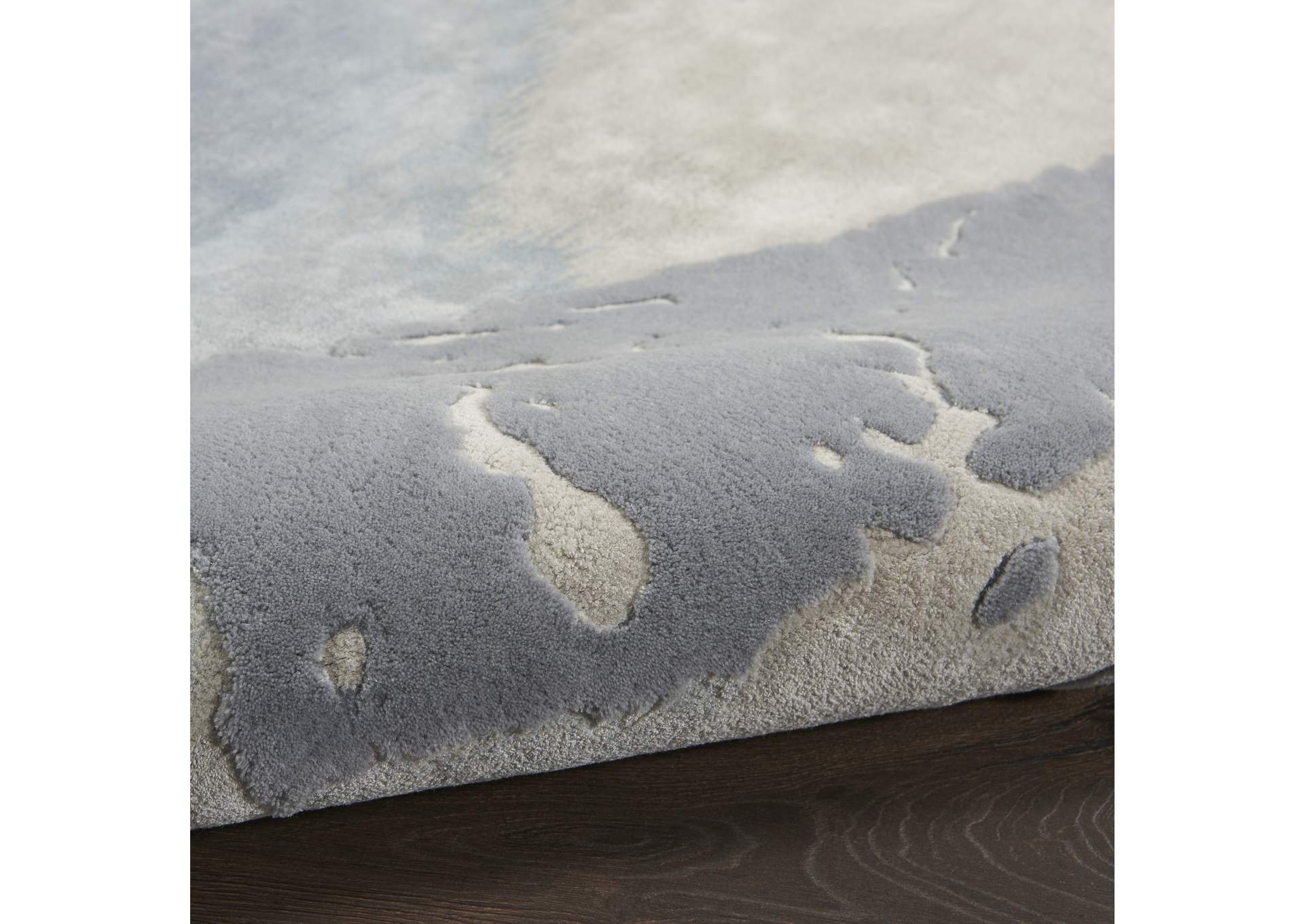 Nourison Prismatic 4'x6' Seafoam Silver Area Rug,Nourison