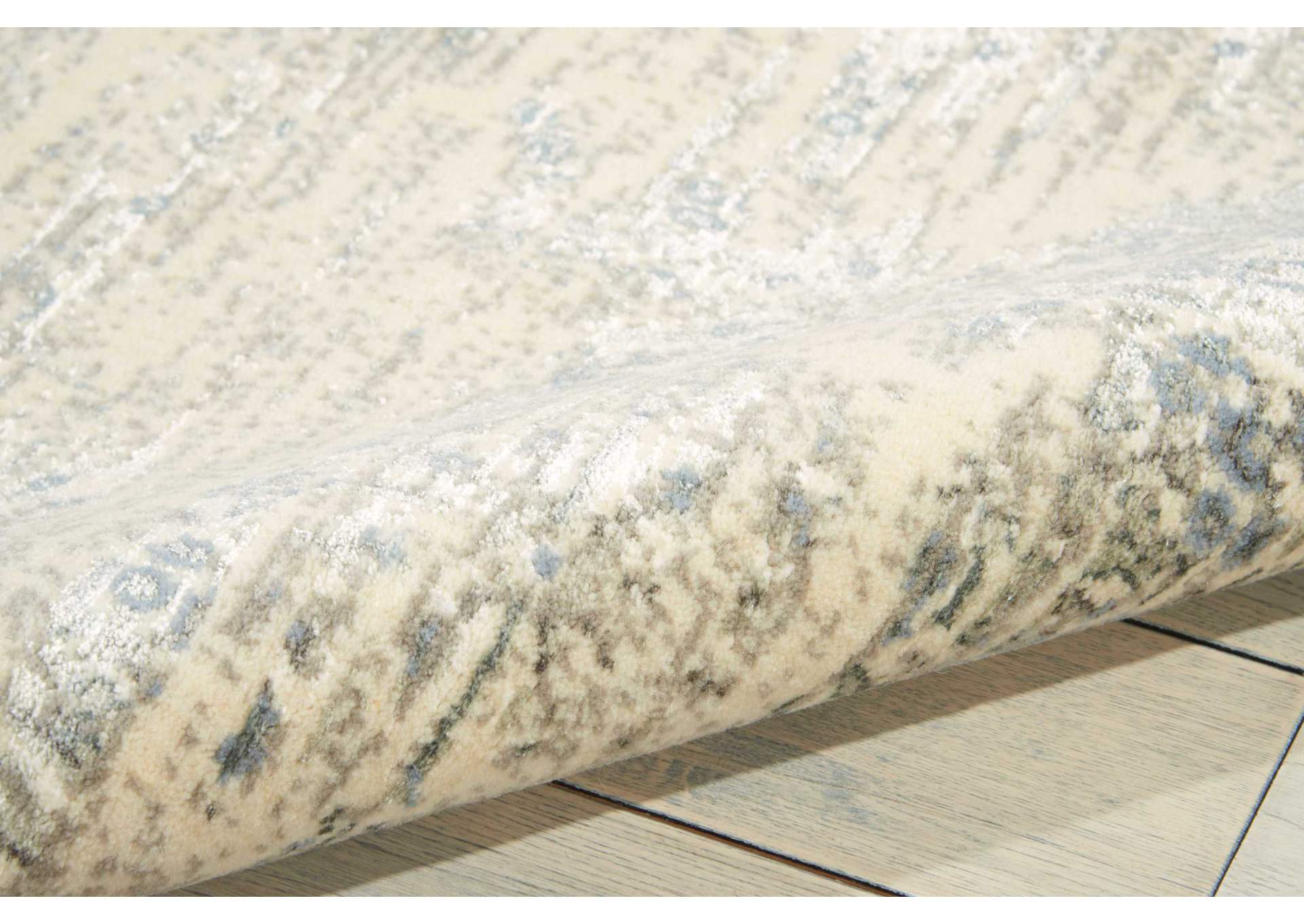 Nourison Luminance LUM09 White 8' Runner Hallway Rug,Nourison