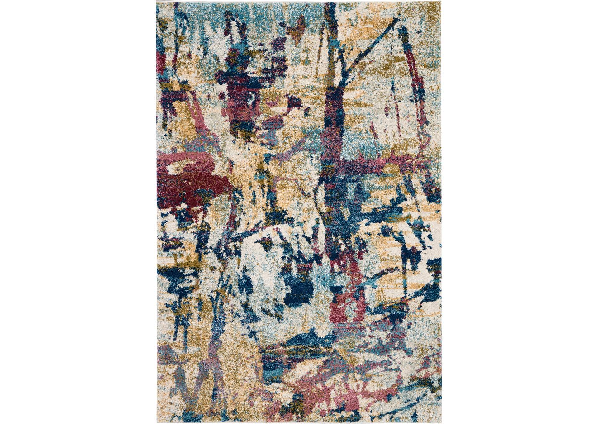 Nourison Fusion FSS10 Multicolor 4'x6' Colorful Area Rug,Nourison