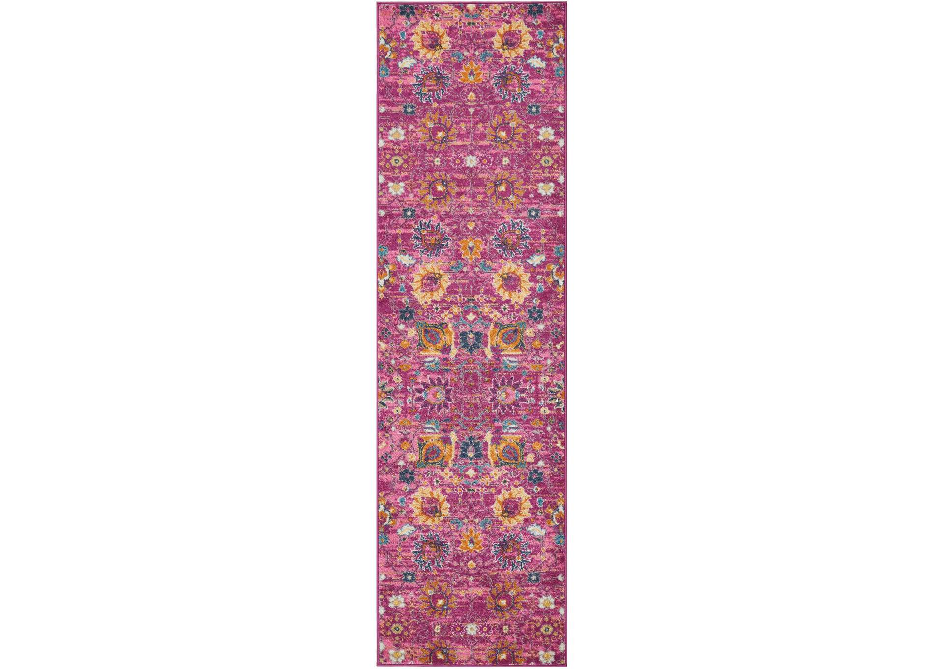 Nourison Passion PSN01 Pink 8' Runner Hallway Rug,Nourison