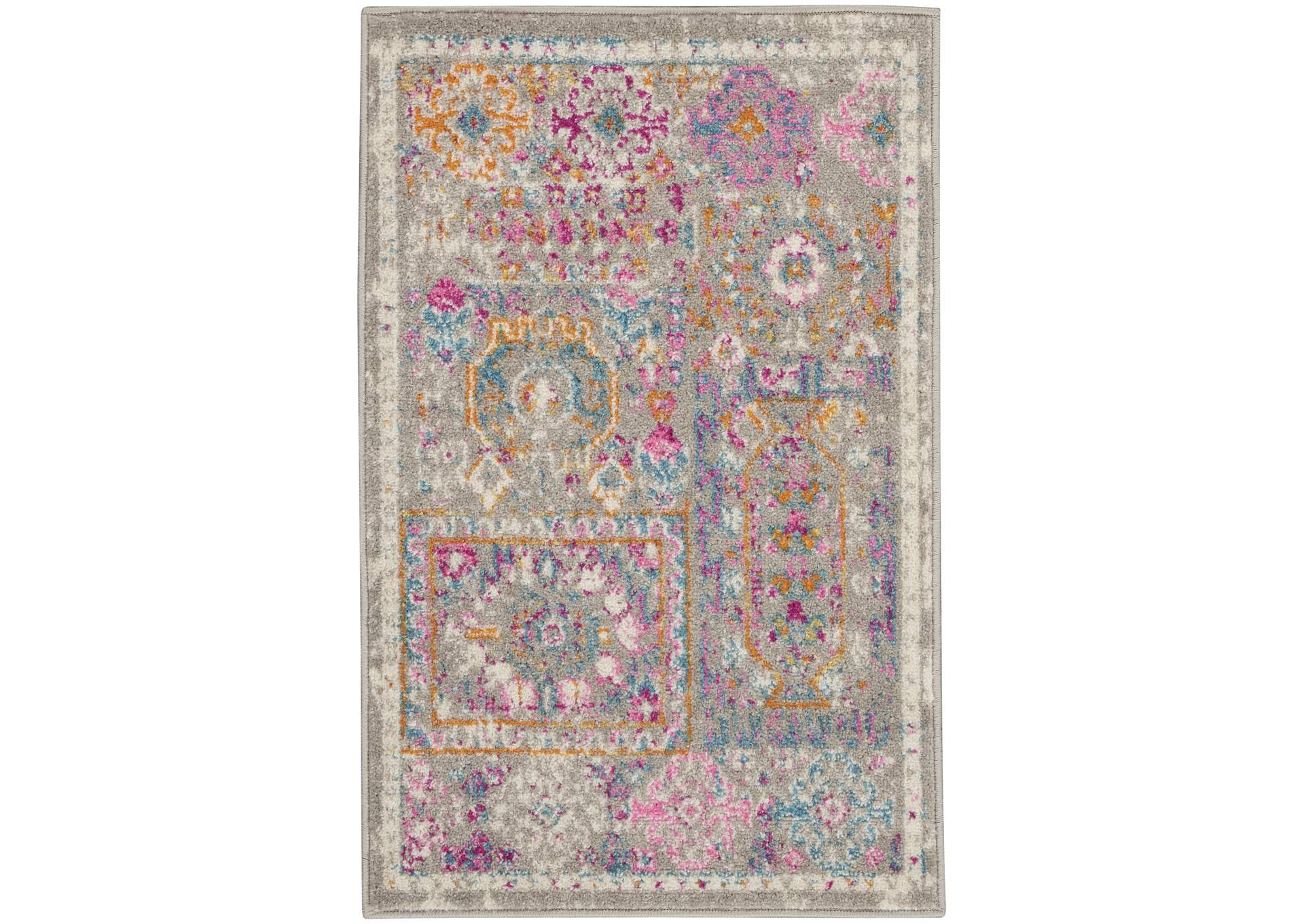 Nourison Passion 2'x3' Grey Multicolor Area Rug,Nourison